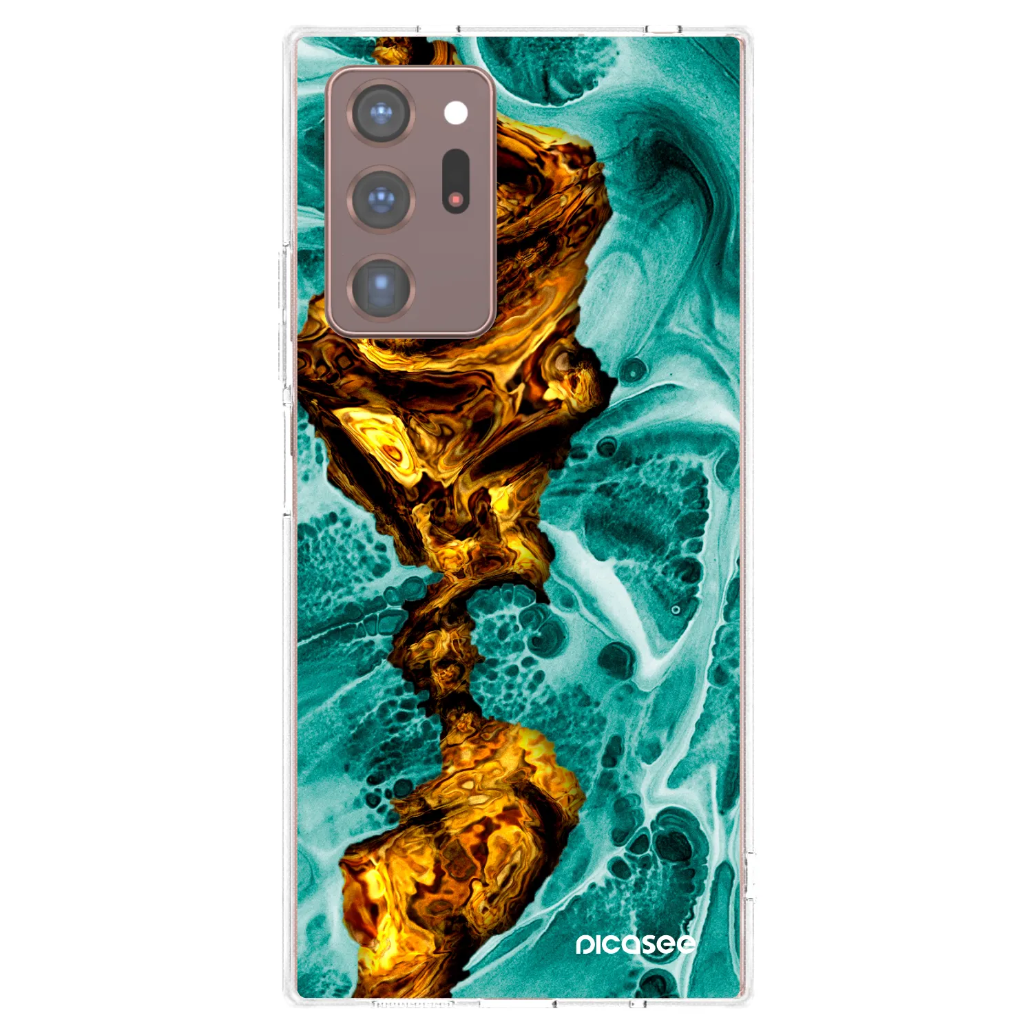 Picasee silikonový průhledný obal pro Samsung Galaxy Note 20 Ultra - Goldsky