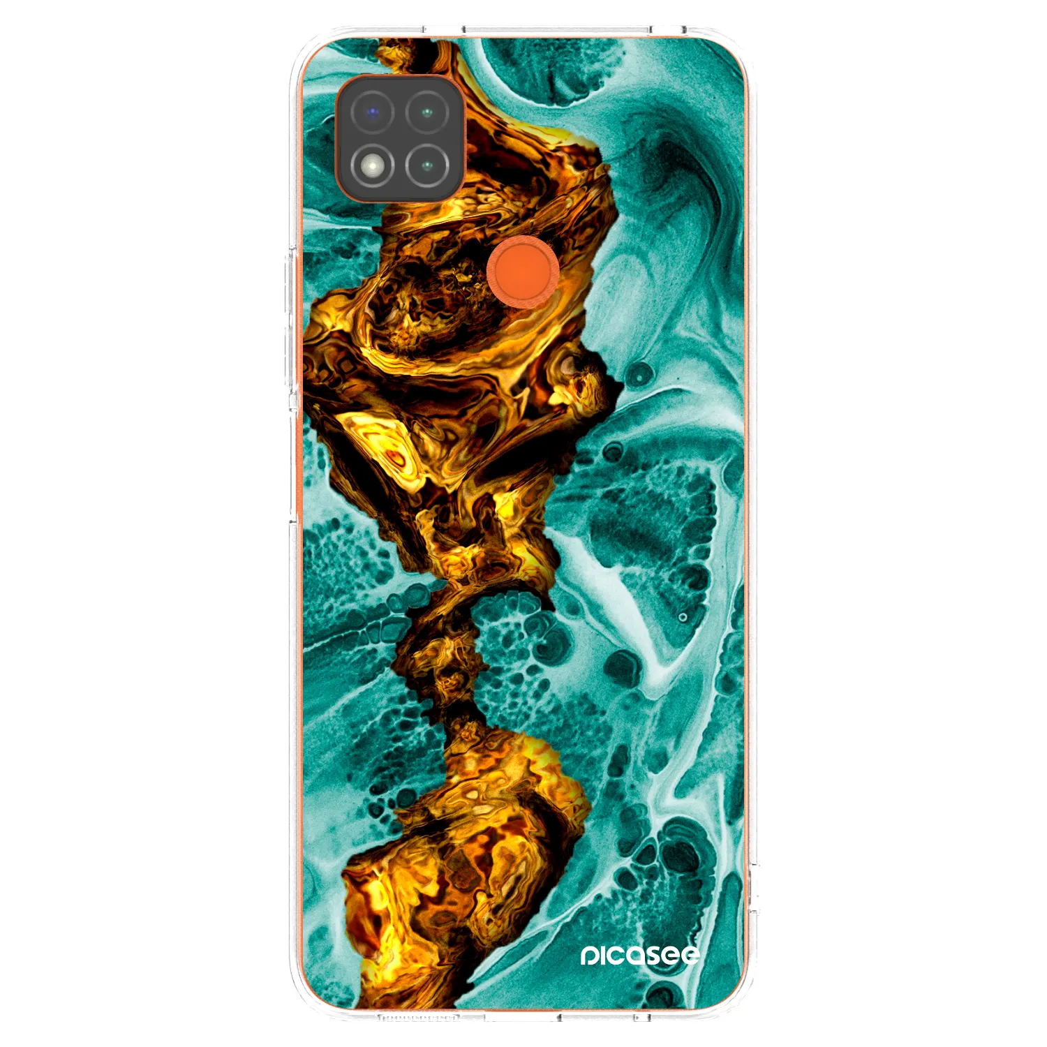 Picasee silikonový průhledný obal pro Xiaomi Redmi 9C - Goldsky