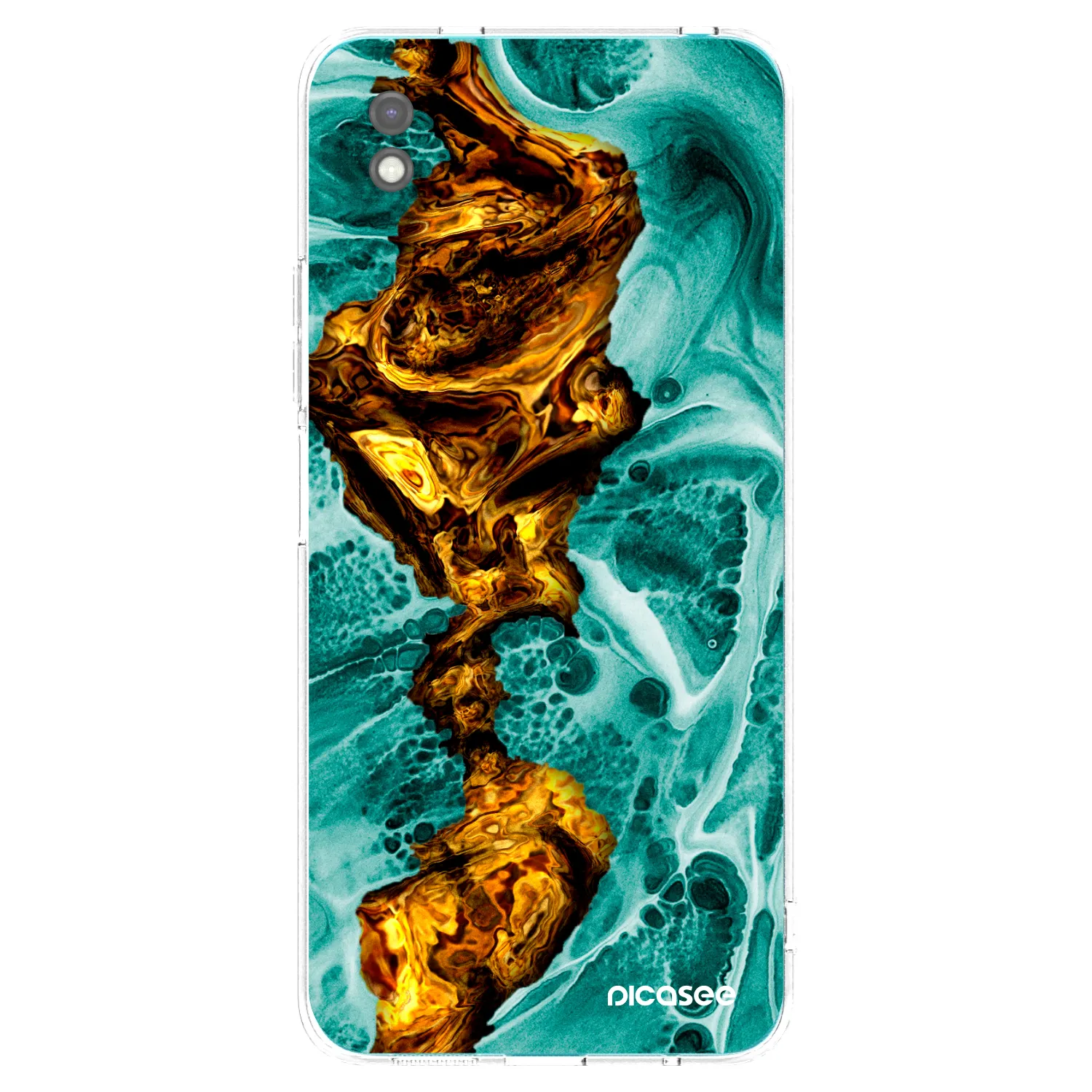 Picasee silikonový černý obal pro Xiaomi Redmi 9A - Goldsky