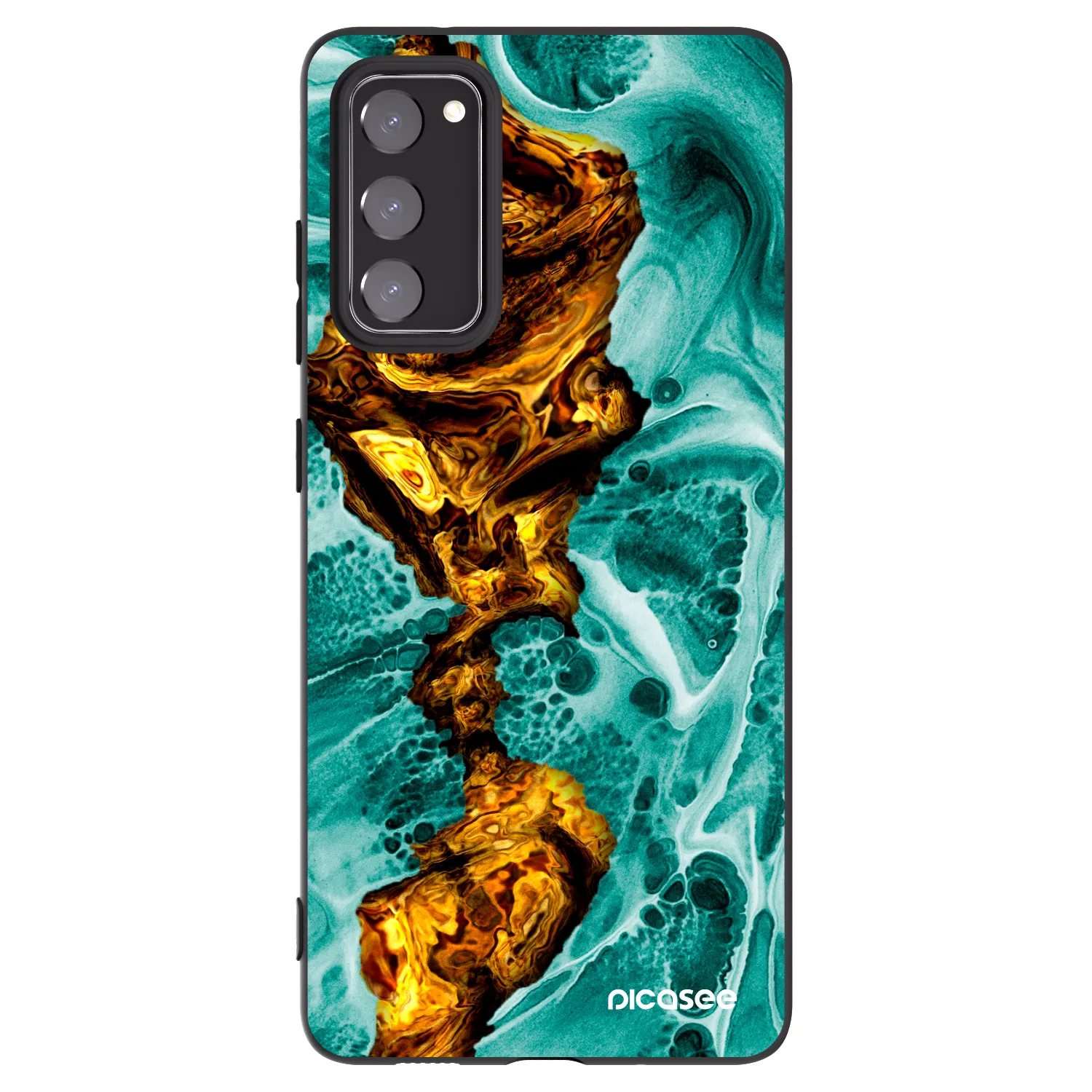 Picasee silikonový černý obal pro Samsung Galaxy S20 FE - Goldsky