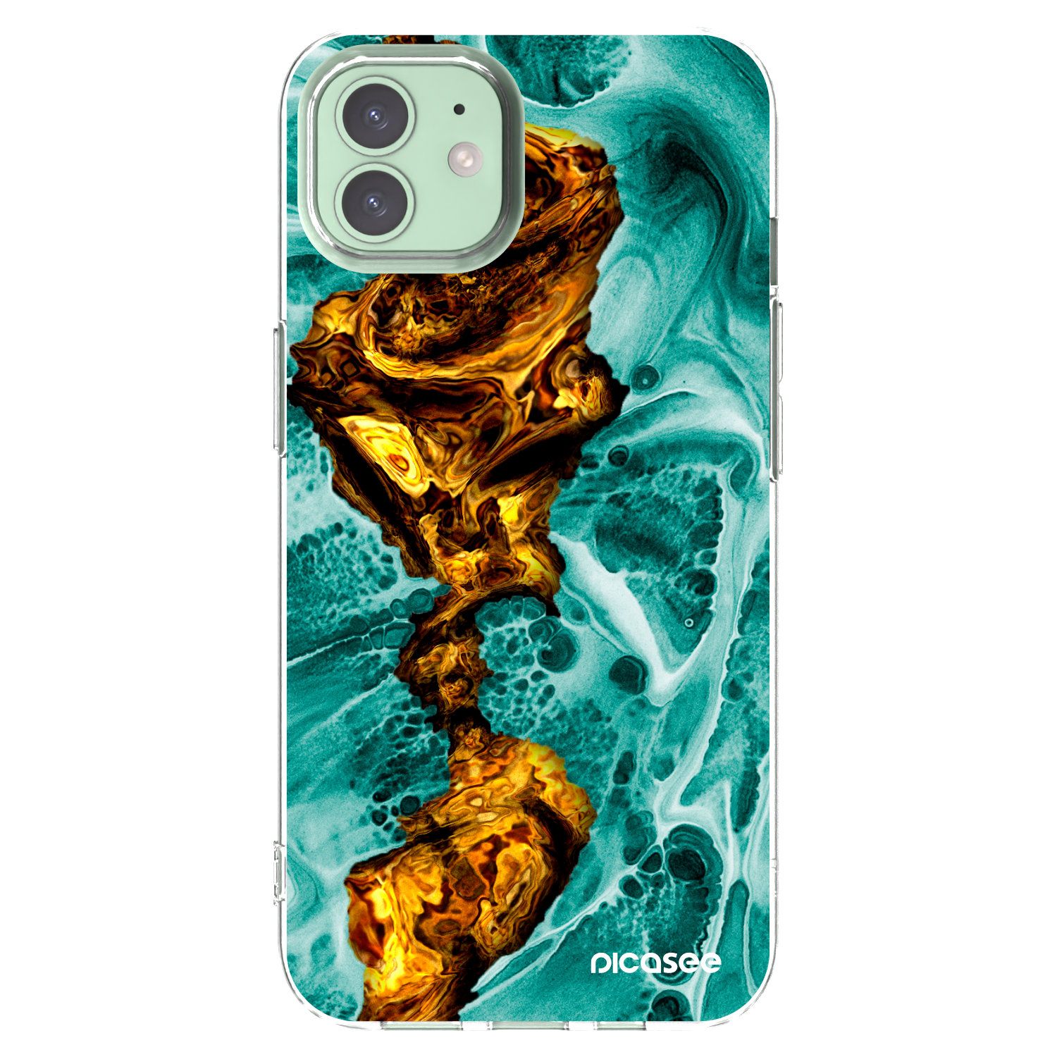 Picasee silikonový průhledný obal pro Apple iPhone 12 Pro - Goldsky