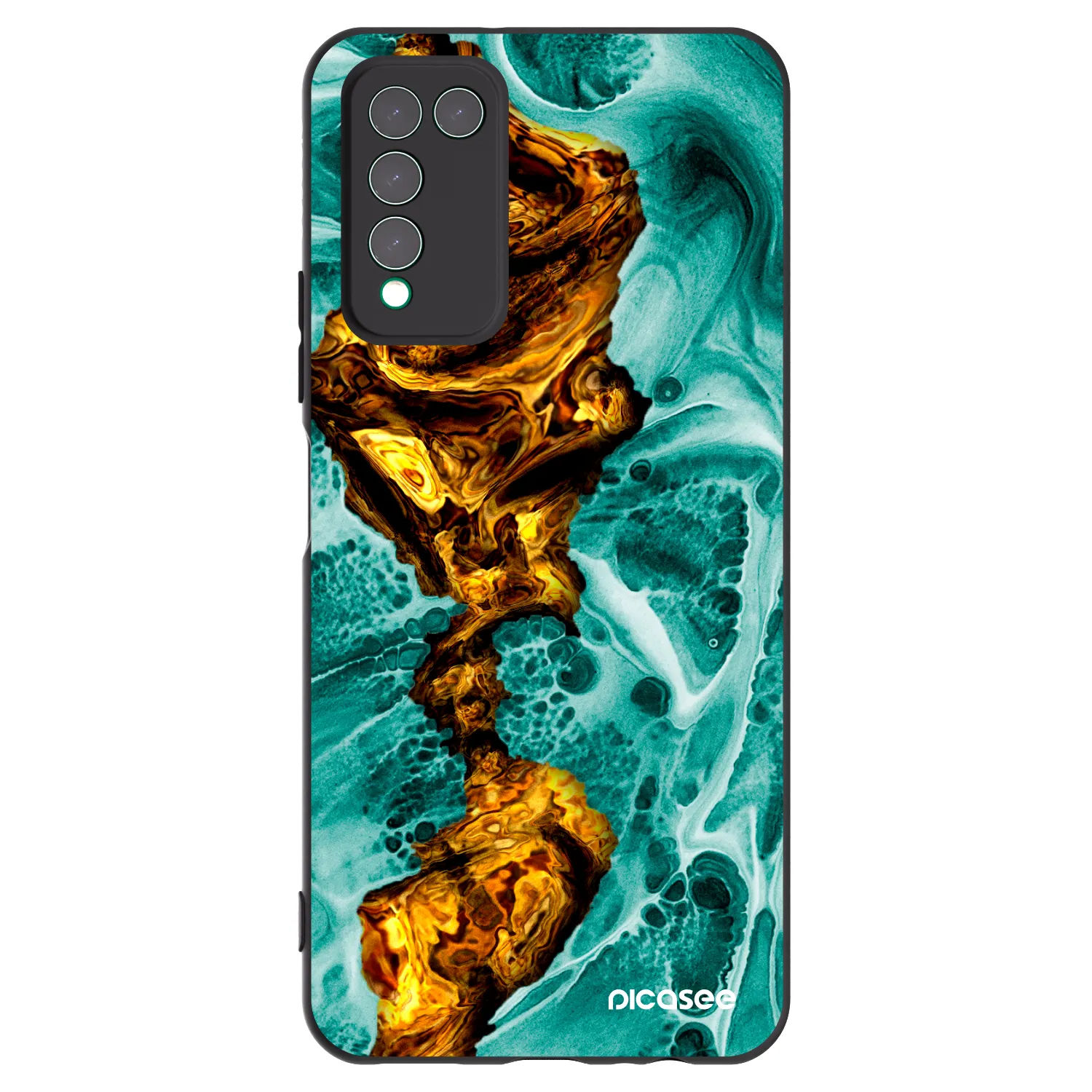 Picasee silikonový černý obal pro Honor 10X Lite - Goldsky