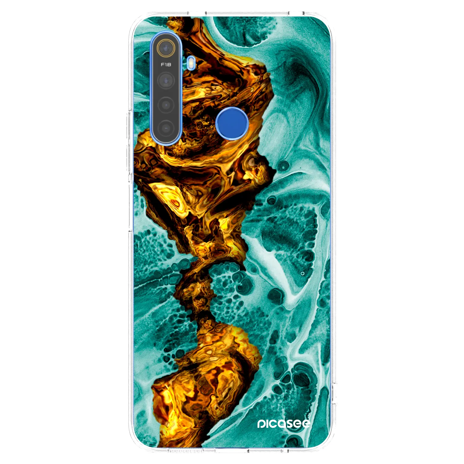 Picasee silikonový průhledný obal pro Realme 5 - Goldsky