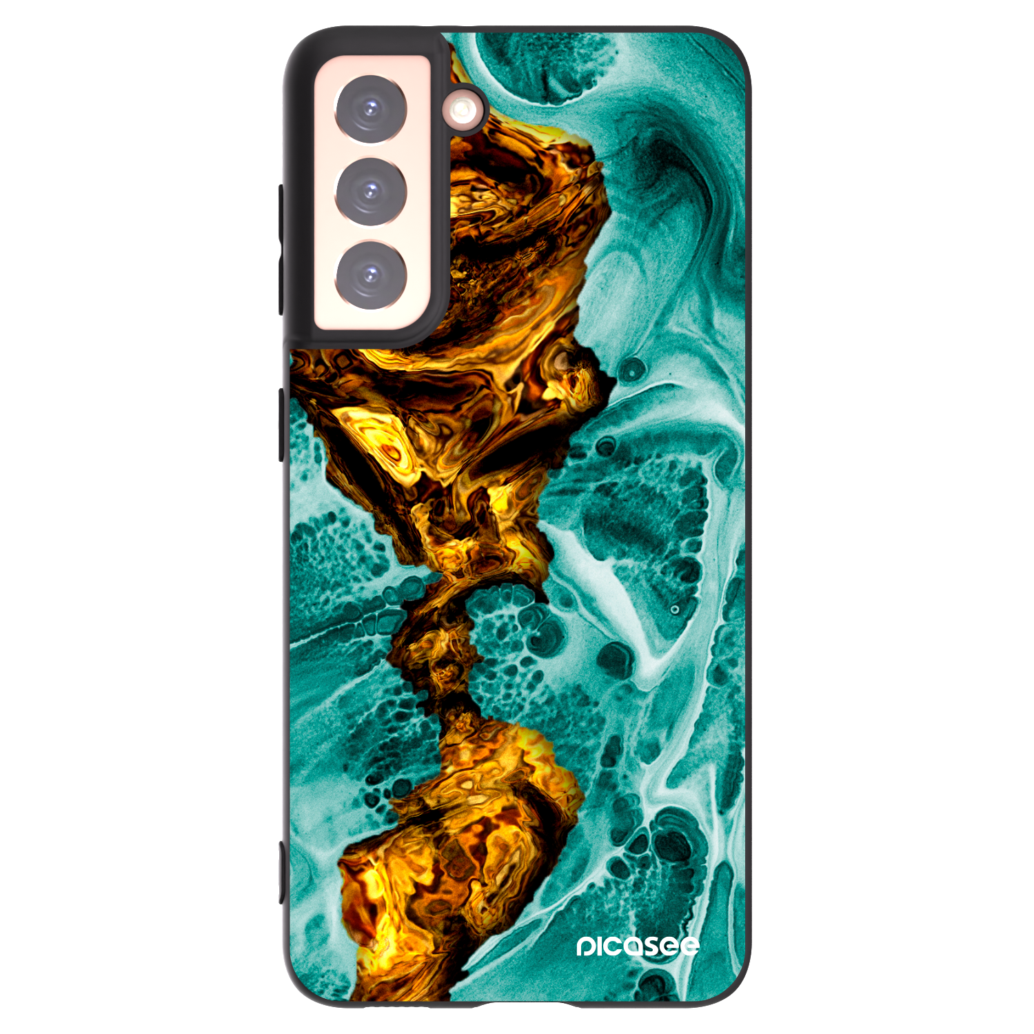 Picasee silikonový černý obal pro Samsung Galaxy S21 5G G991B - Goldsky