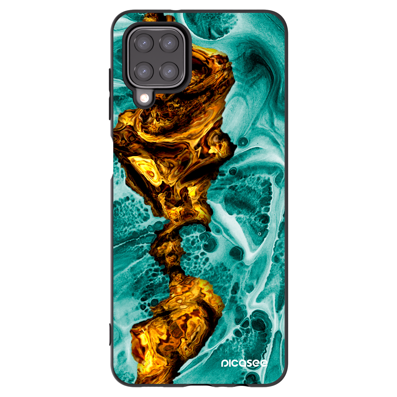 Picasee silikonový černý obal pro Samsung Galaxy A12 A125F - Goldsky