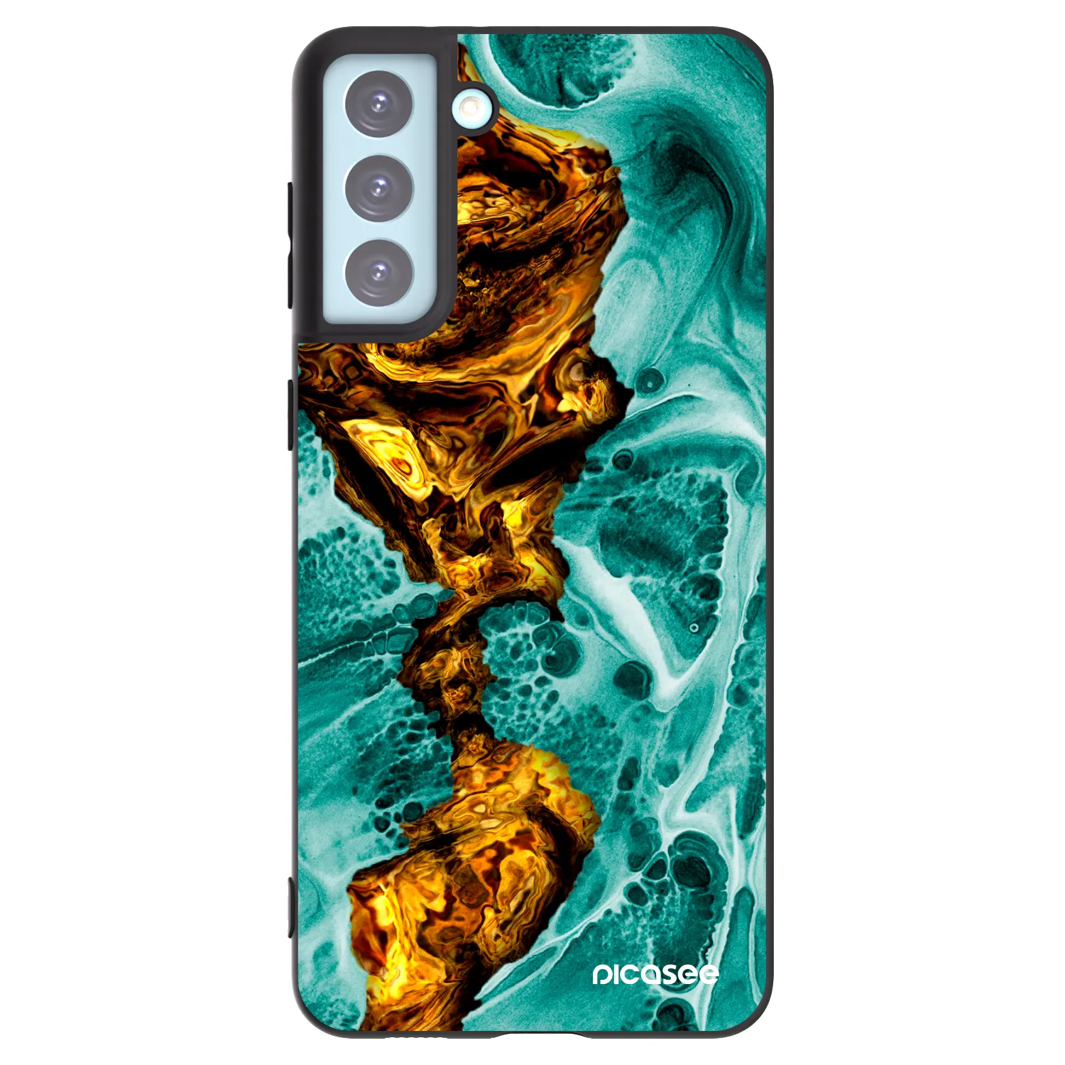 Picasee silikonový černý obal pro Samsung Galaxy S21+ 5G G996F - Goldsky