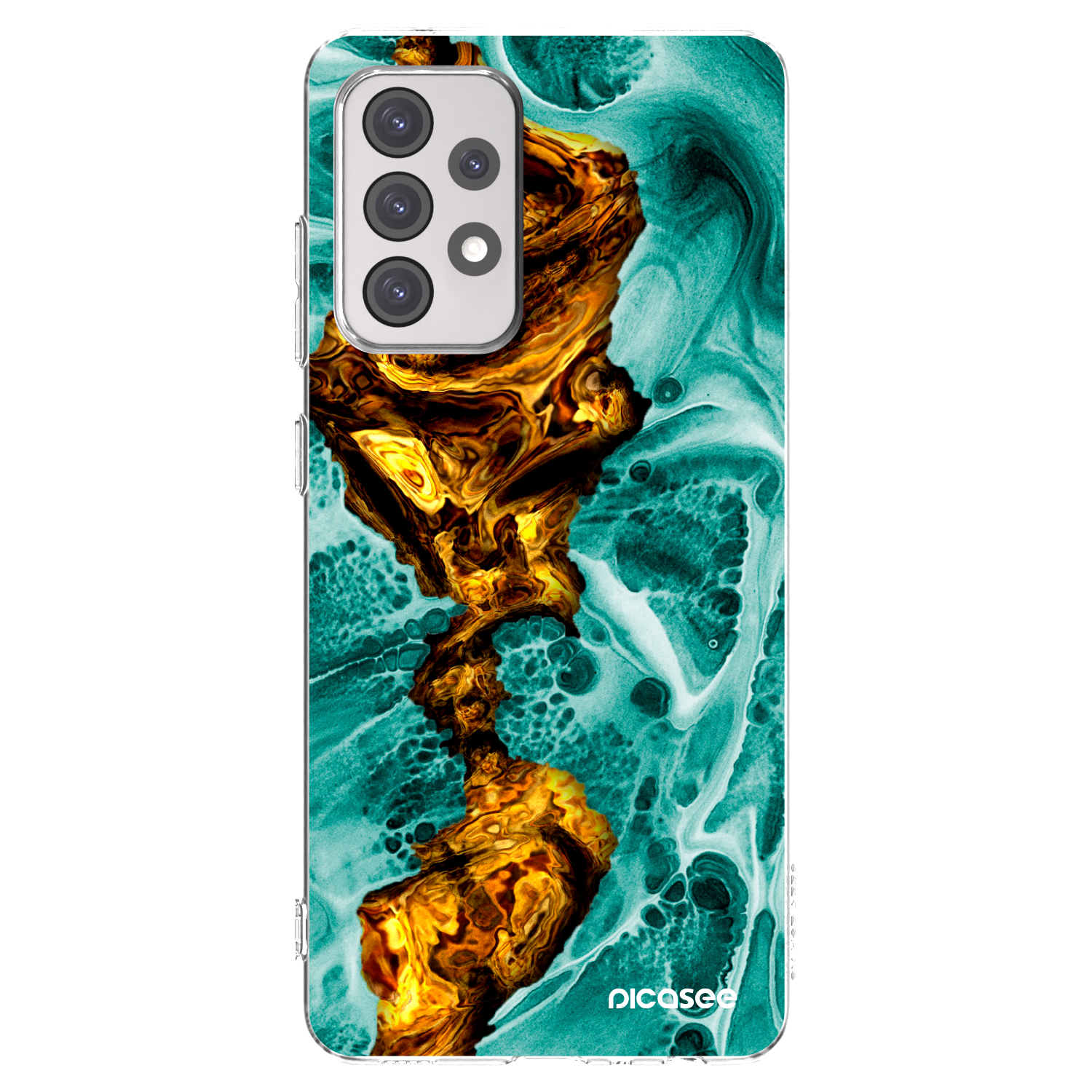 Picasee silikonový průhledný obal pro Samsung Galaxy A52 5G A525F - Goldsky
