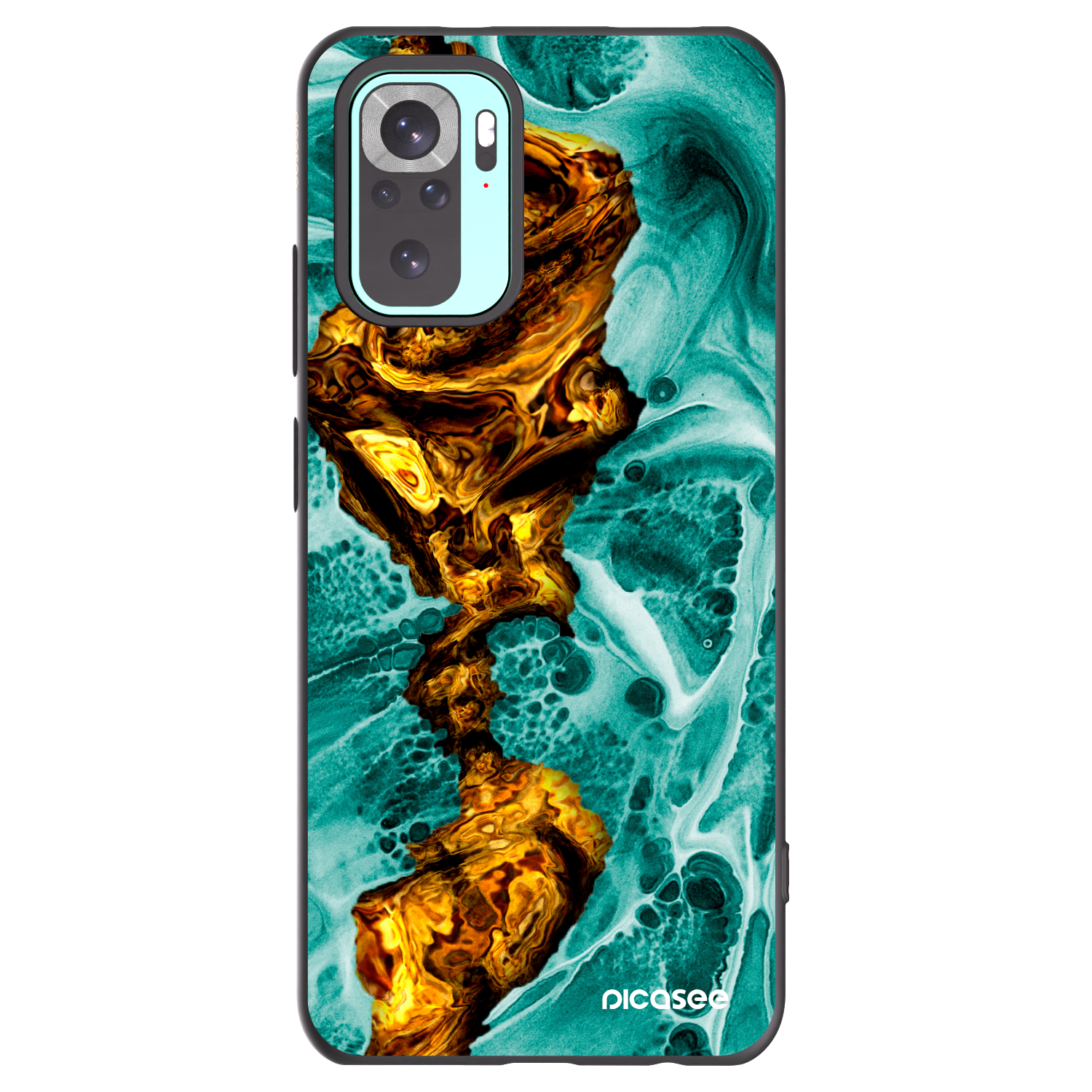 Picasee silikonový černý obal pro Xiaomi Redmi Note 10 Pro - Goldsky