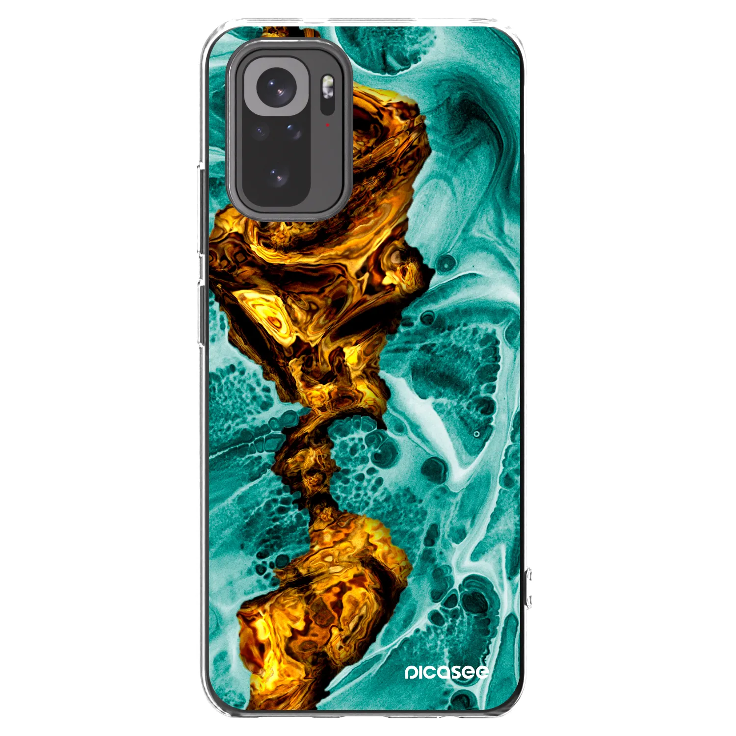 Picasee silikonový průhledný obal pro Xiaomi Redmi Note 10S - Goldsky