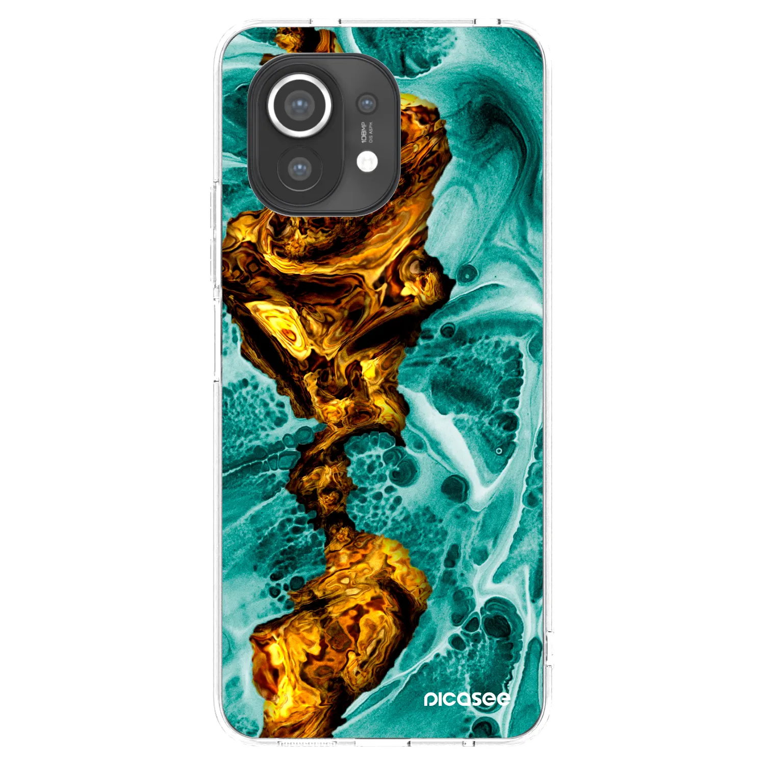 Picasee silikonový průhledný obal pro Xiaomi Mi 11 - Goldsky