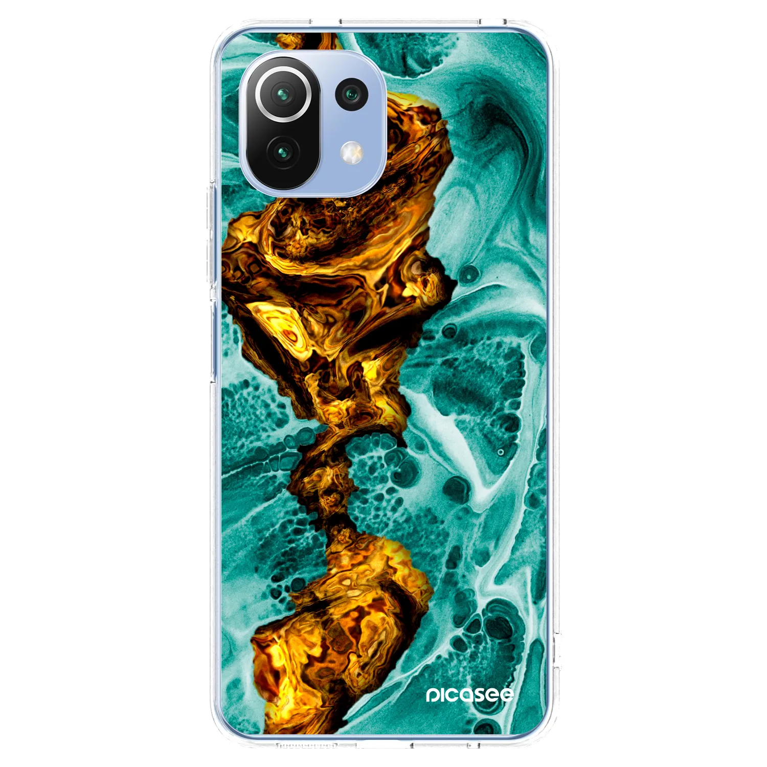 Picasee silikonový průhledný obal pro Xiaomi Mi 11 Lite - Goldsky