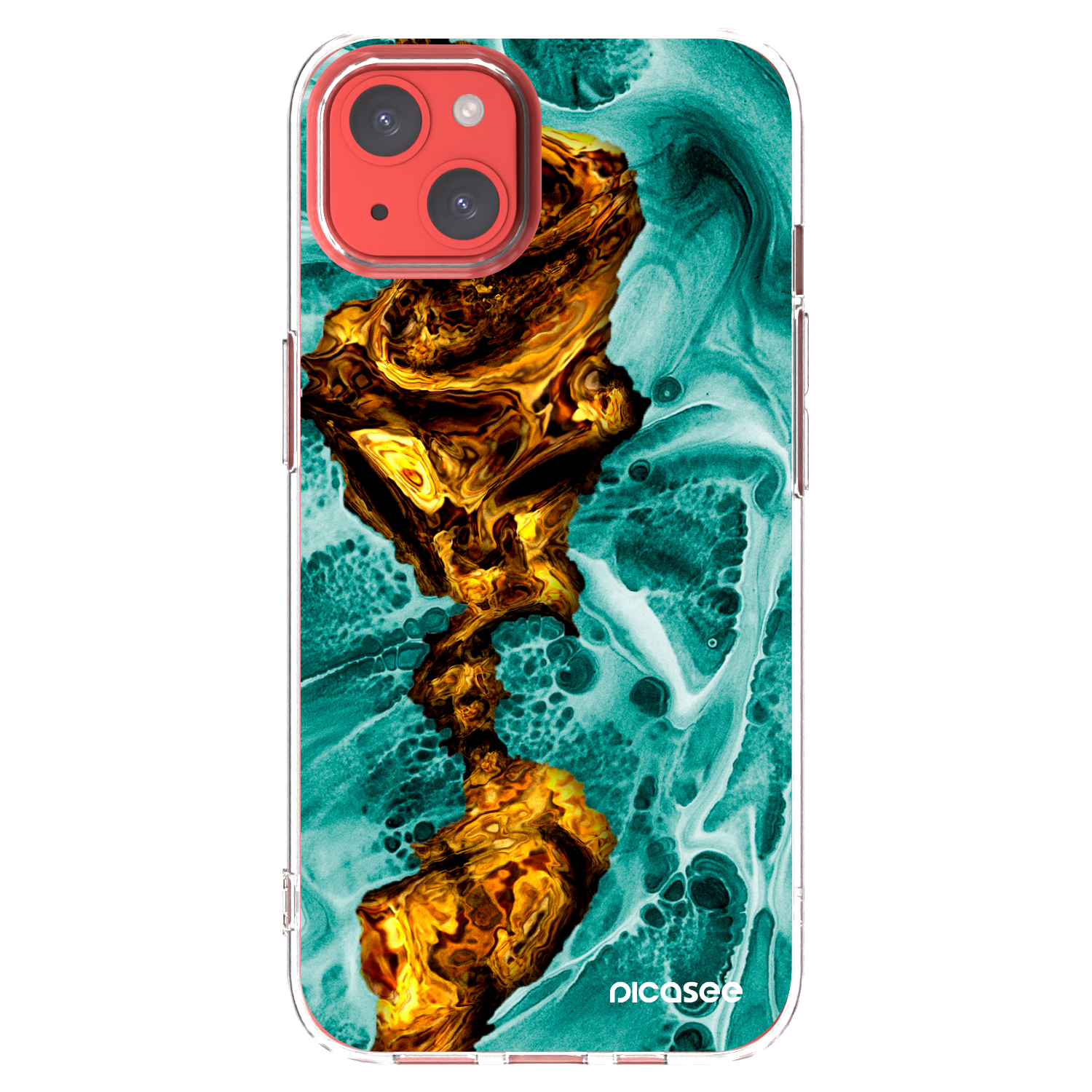 Picasee silikonový průhledný obal pro Apple iPhone 13 - Goldsky