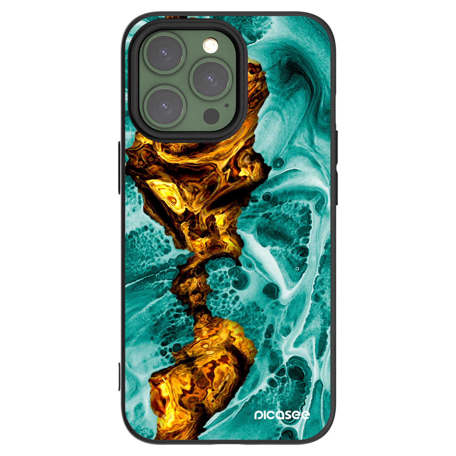 Picasee silikonový černý obal pro Apple iPhone 13 Pro - Goldsky