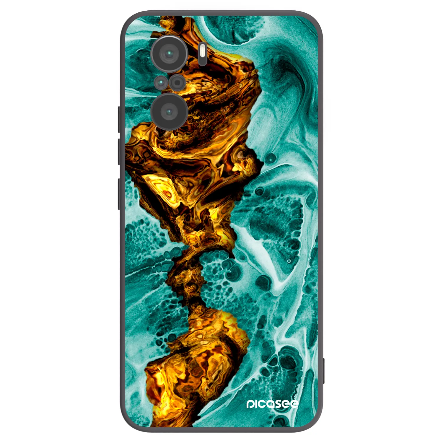 Picasee silikonový černý obal pro Xiaomi Poco F3 - Goldsky