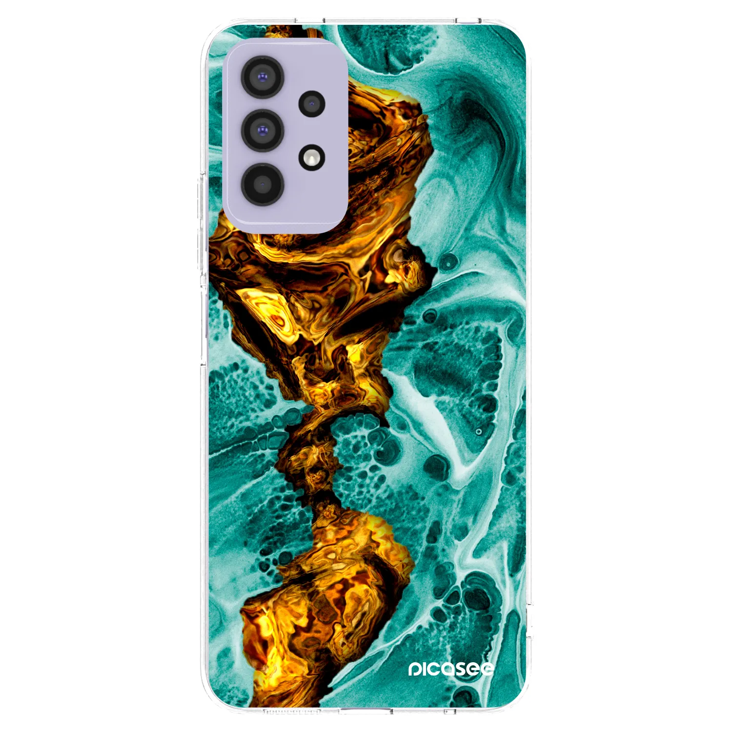 Picasee silikonový průhledný obal pro Samsung Galaxy A32 4G SM-A325F - Goldsky