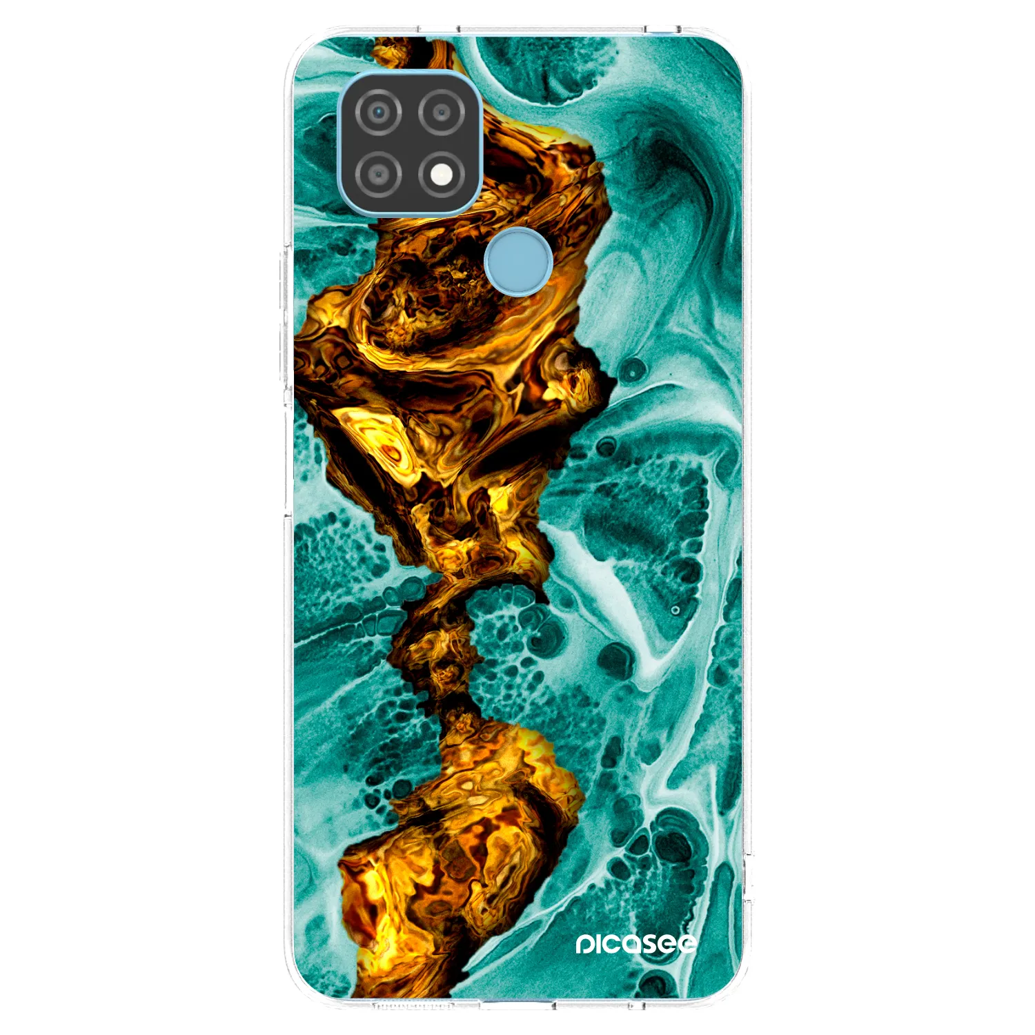 Picasee silikonový průhledný obal pro Realme C21 - Goldsky