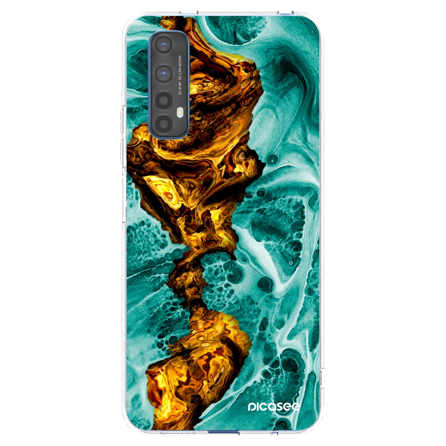 Picasee silikonový průhledný obal pro Realme 7 - Goldsky