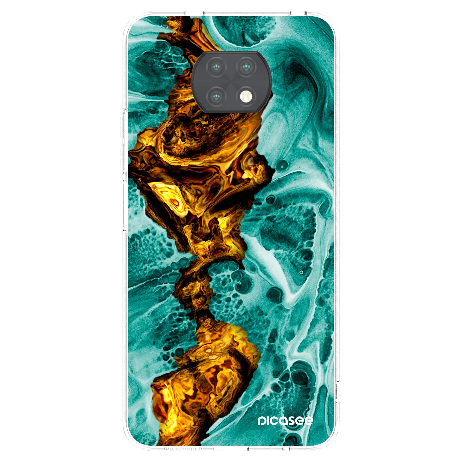 Picasee silikonový průhledný obal pro Xiaomi Redmi Note 9T - Goldsky