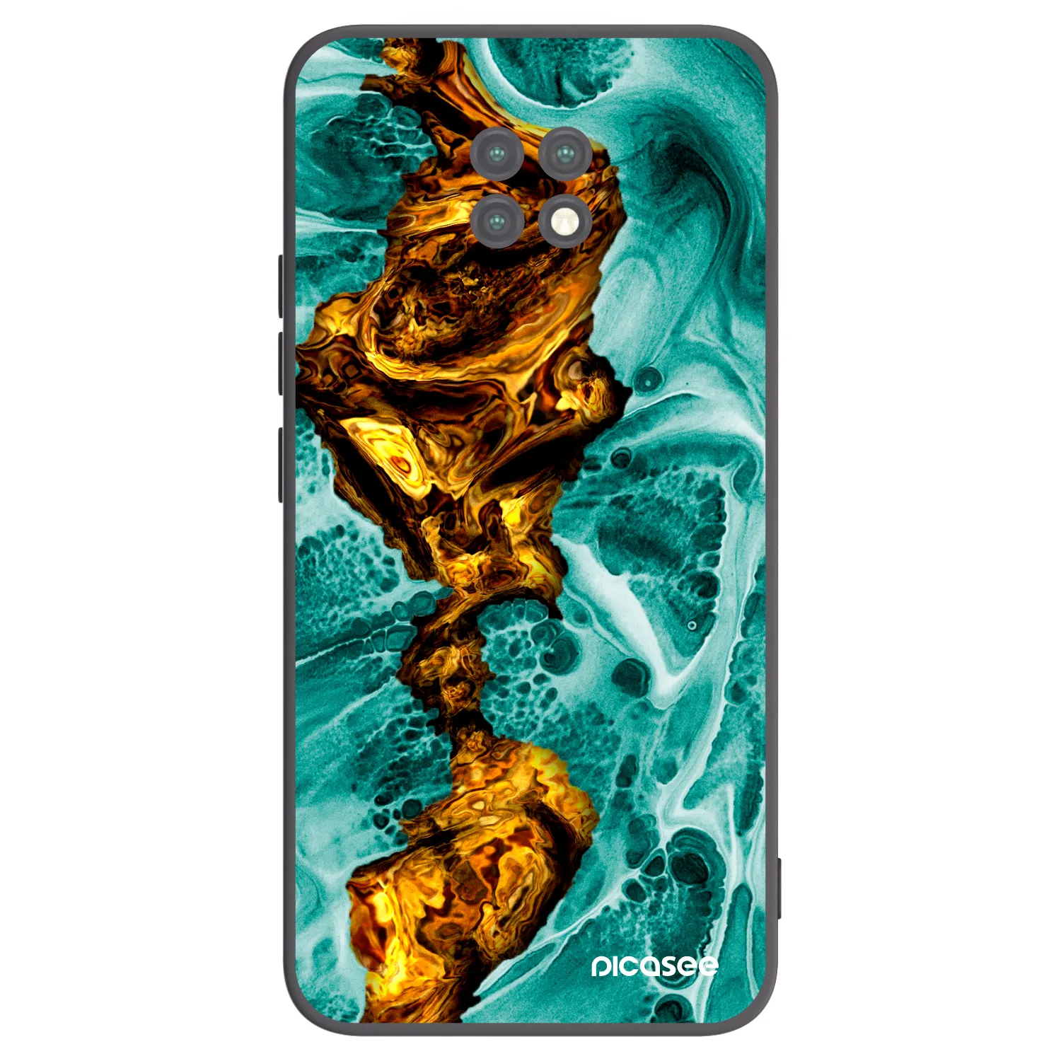 Picasee silikonový černý obal pro Xiaomi Redmi Note 9T - Goldsky