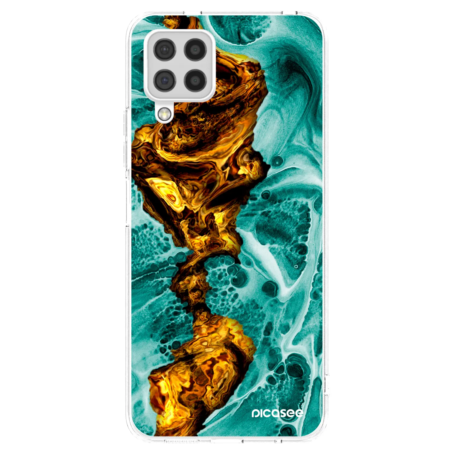 Picasee silikonový průhledný obal pro Samsung Galaxy A22 A225F 4G - Goldsky
