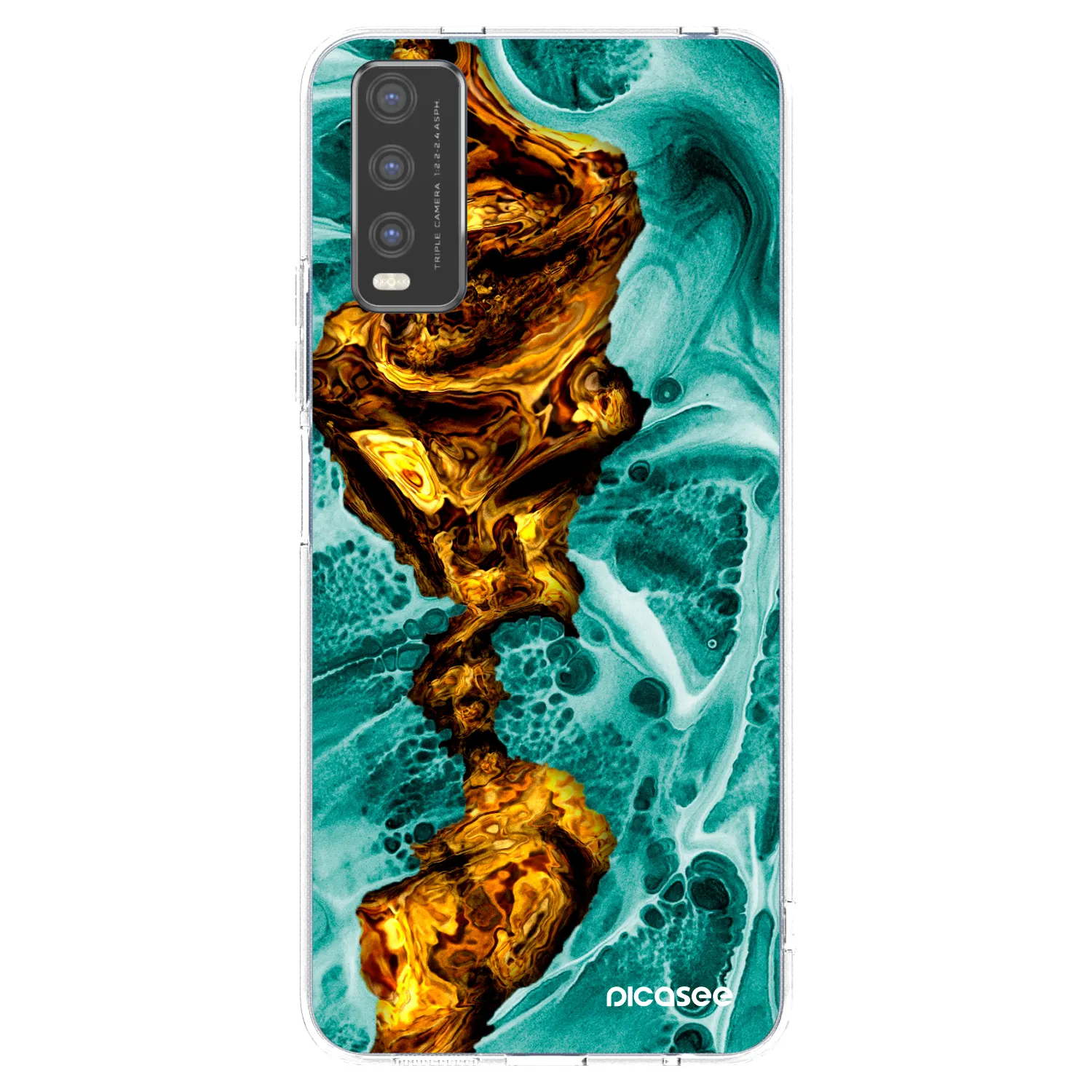 Picasee silikonový průhledný obal pro Vivo Y20s - Goldsky