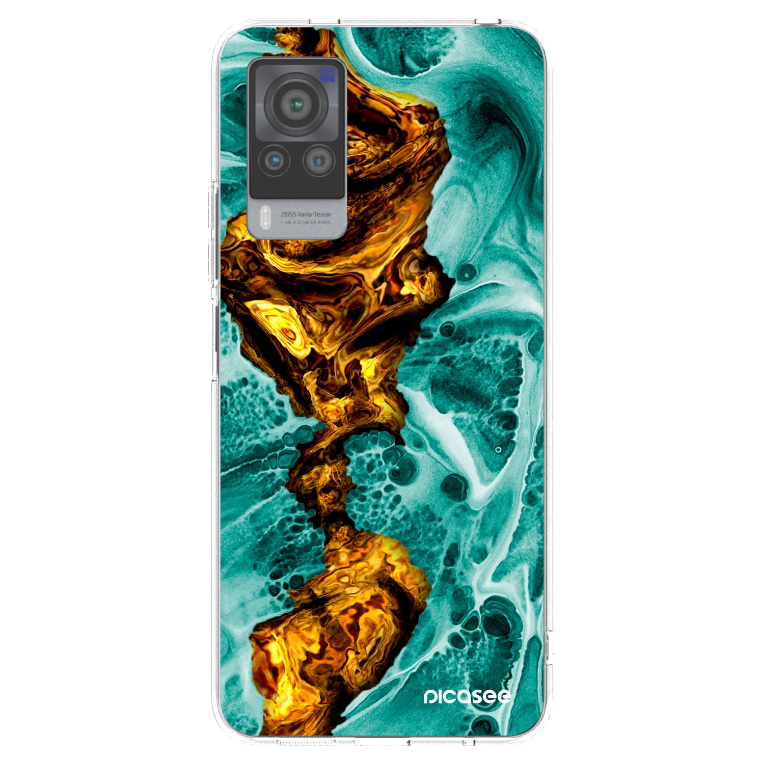 Picasee silikonový průhledný obal pro Vivo X60 Pro 5G - Goldsky