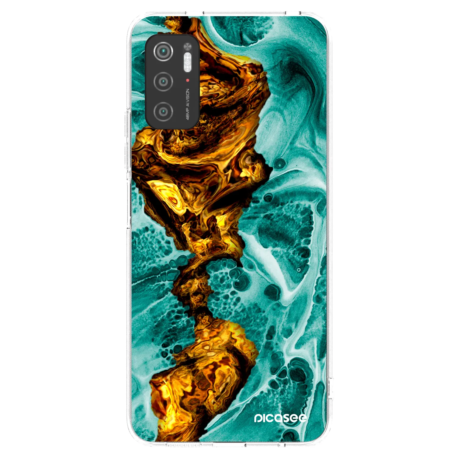 Picasee silikonový průhledný obal pro Xiaomi Poco M3 Pro 5G - Goldsky