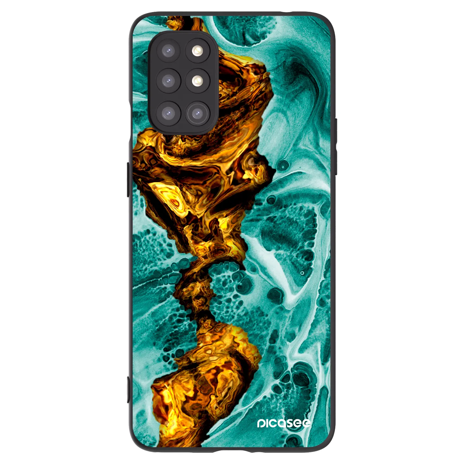 Picasee silikonový černý obal pro OnePlus 8T - Goldsky