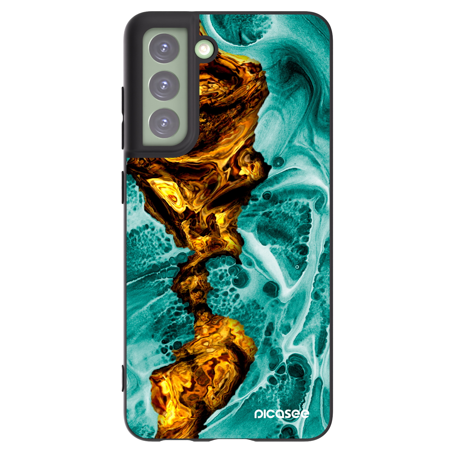 Picasee silikonový černý obal pro Samsung Galaxy S21 FE 5G - Goldsky