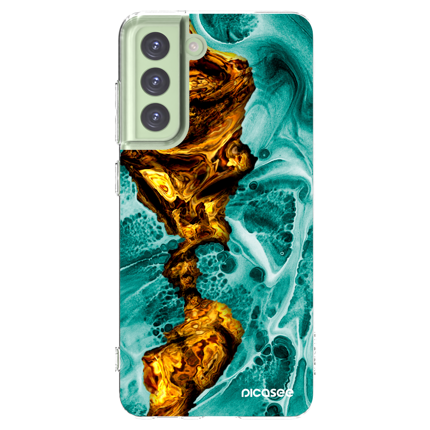 Picasee silikonový průhledný obal pro Samsung Galaxy S21 FE 5G - Goldsky