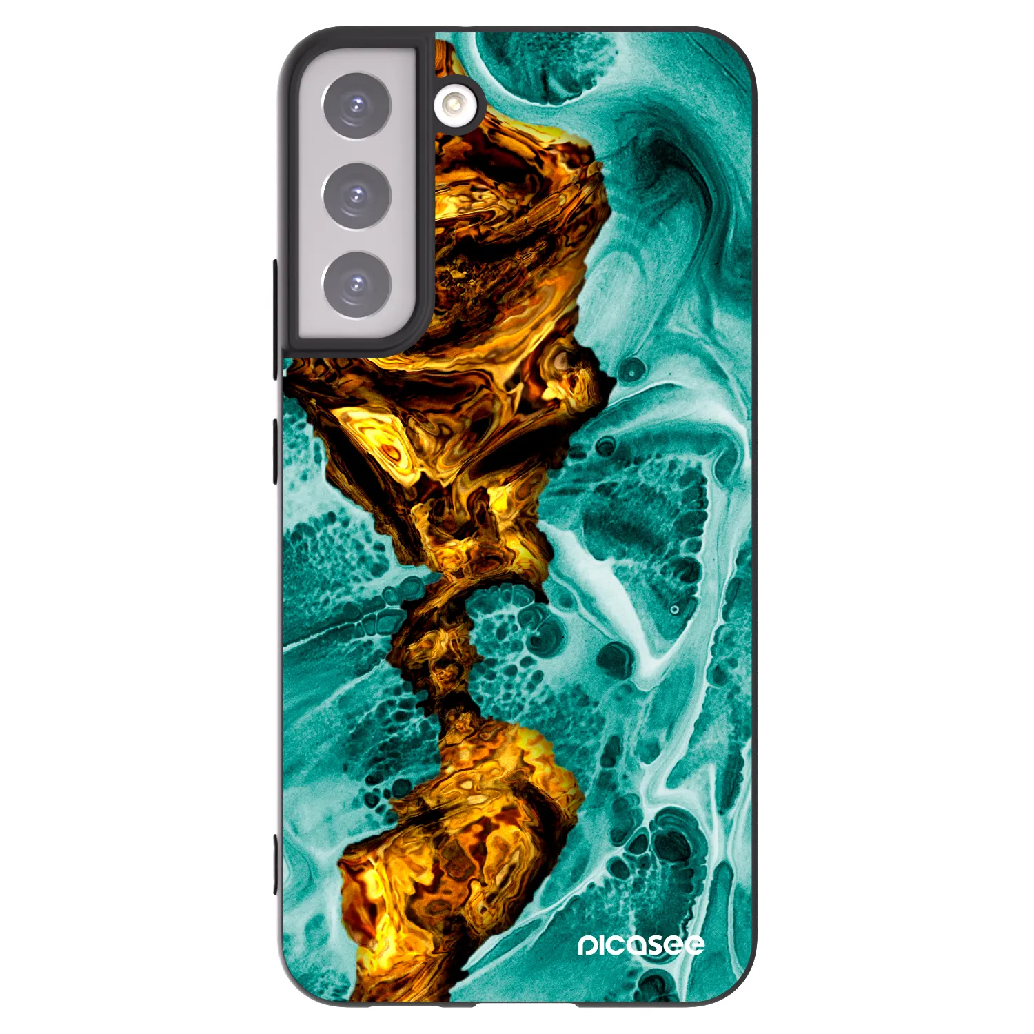 Picasee silikonový černý obal pro Samsung Galaxy S22+ 5G - Goldsky