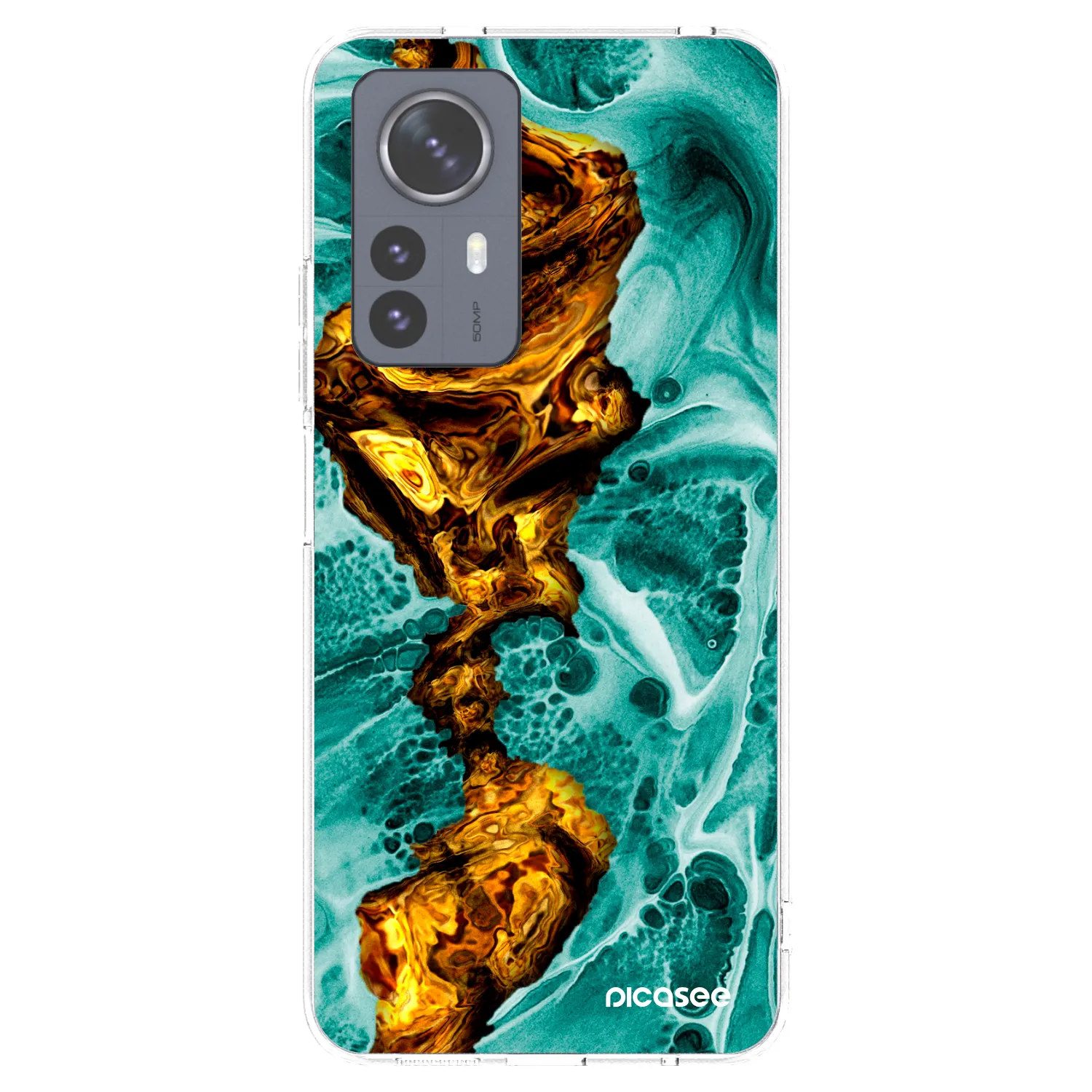 Picasee silikonový průhledný obal pro Xiaomi 12 Pro - Goldsky