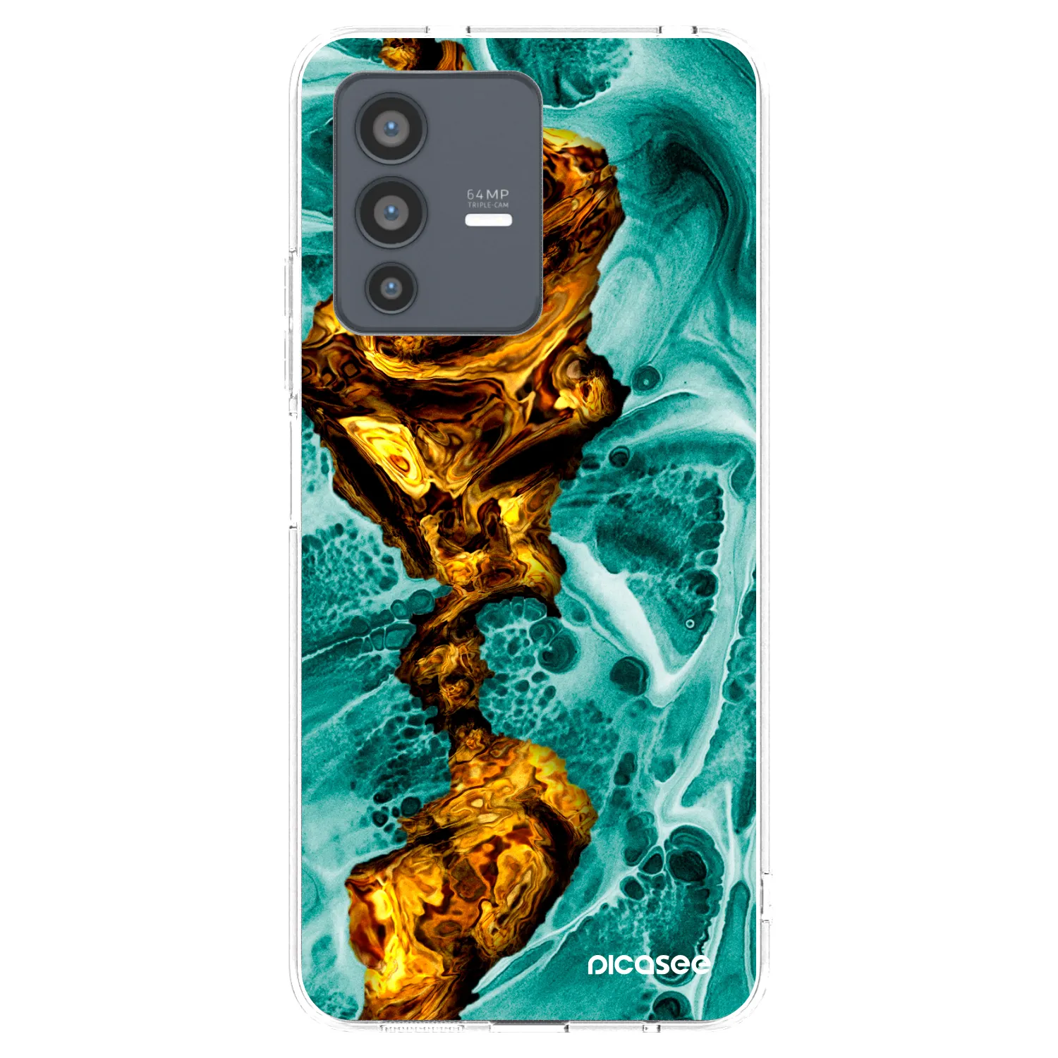 Picasee silikonový průhledný obal pro Vivo V23 5G - Goldsky