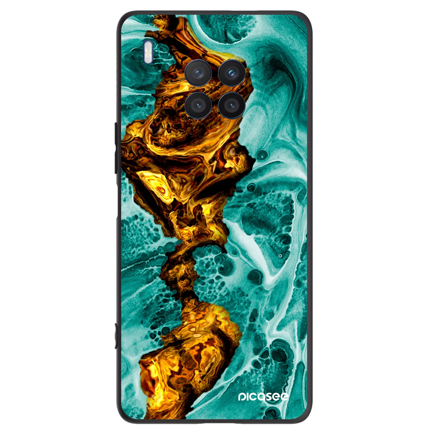 Picasee silikonový černý obal pro Honor 50 Lite - Goldsky