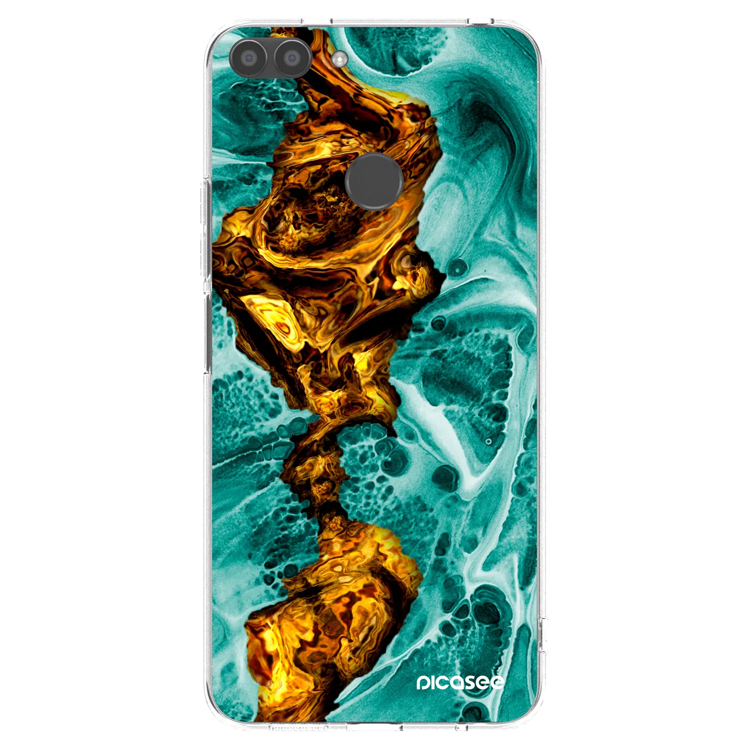 Picasee silikonový průhledný obal pro Huawei P Smart - Goldsky
