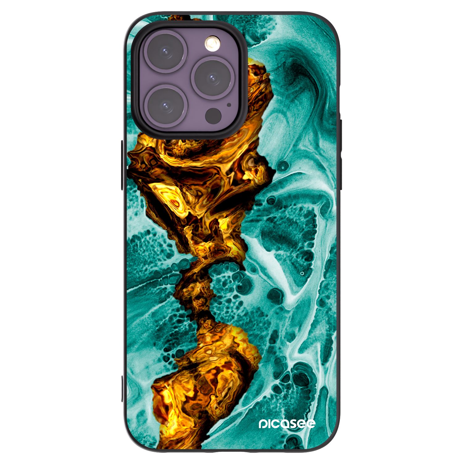 Picasee silikonový černý obal pro Apple iPhone 14 Pro Max - Goldsky