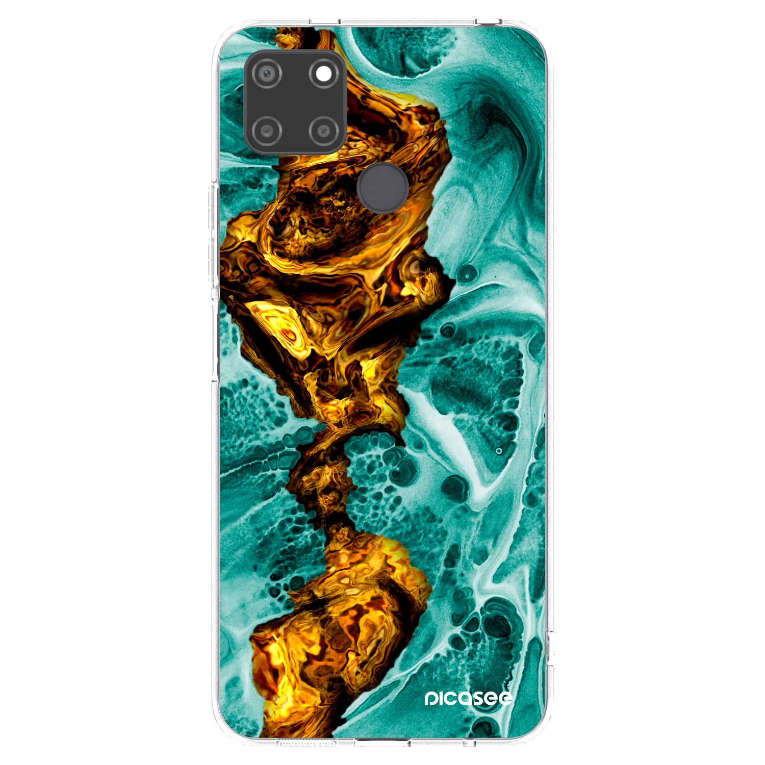 Picasee silikonový průhledný obal pro Realme C21Y - Goldsky
