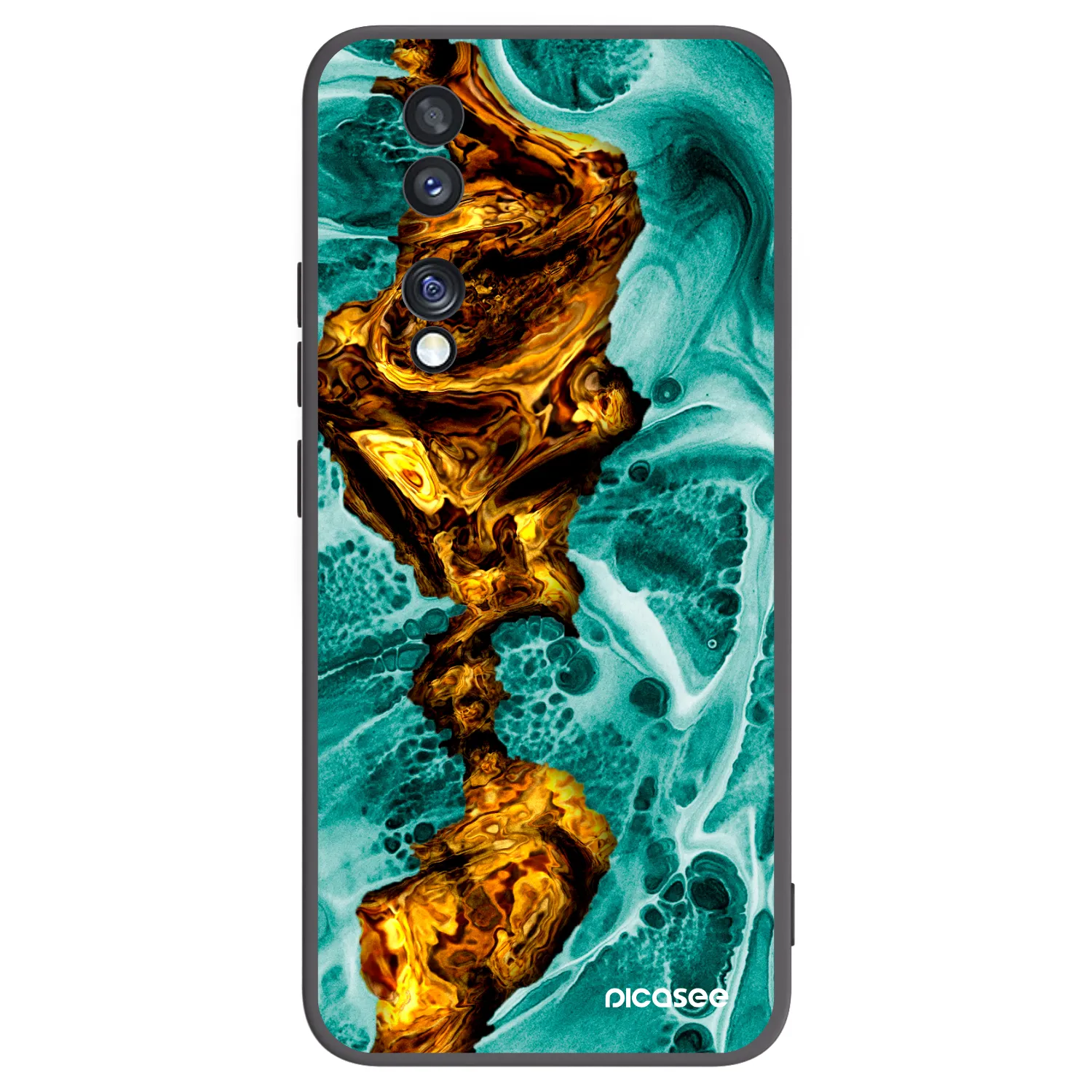 Picasee silikonový černý obal pro Honor 70 - Goldsky