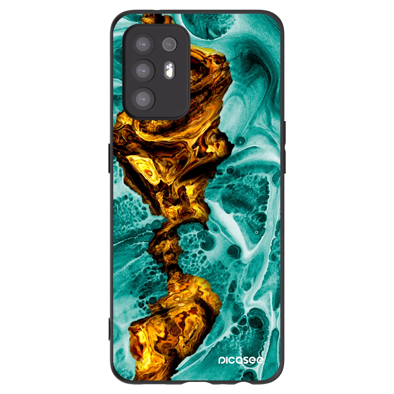 Picasee silikonový černý obal pro OPPO A94 5G - Goldsky