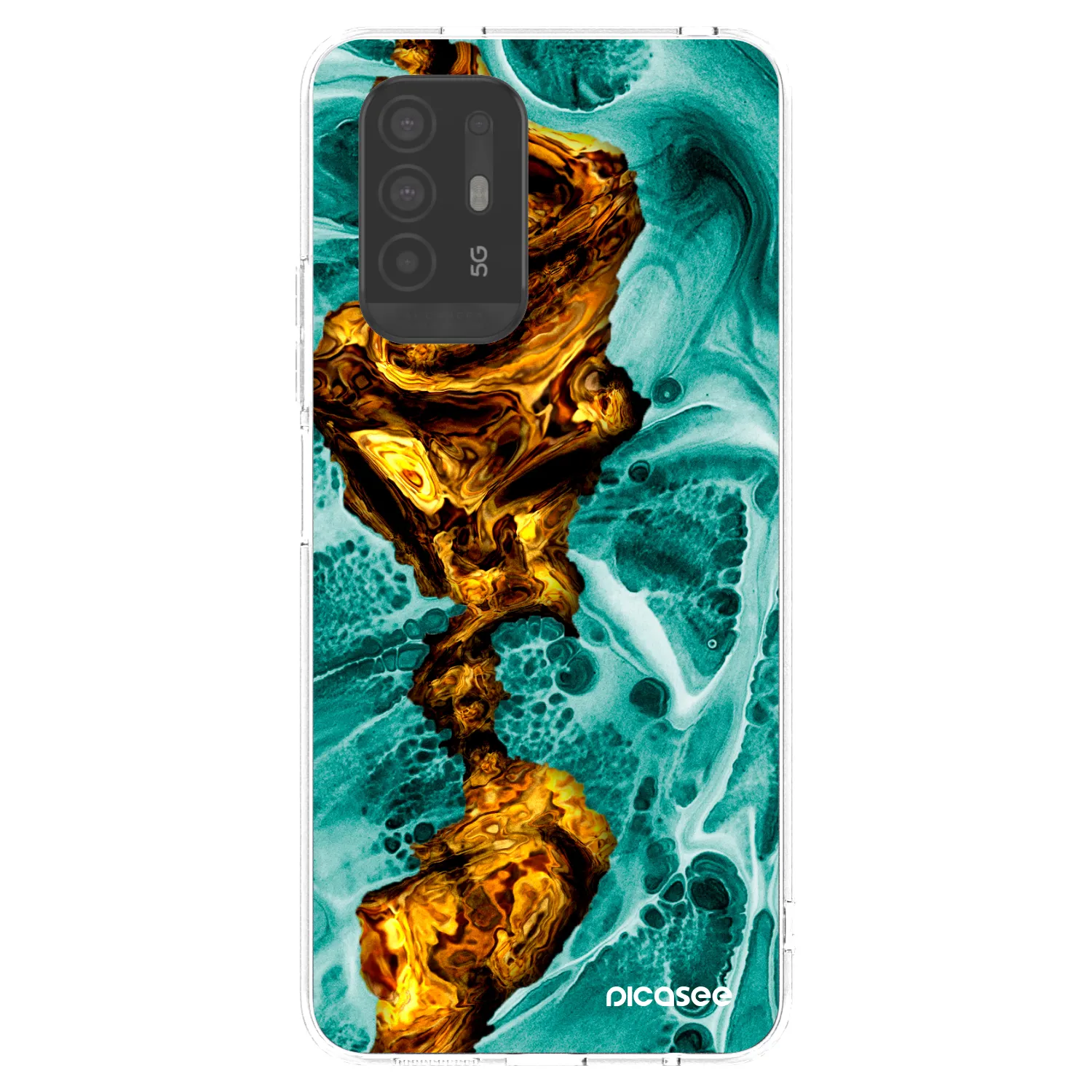 Picasee silikonový průhledný obal pro OPPO A94 5G - Goldsky