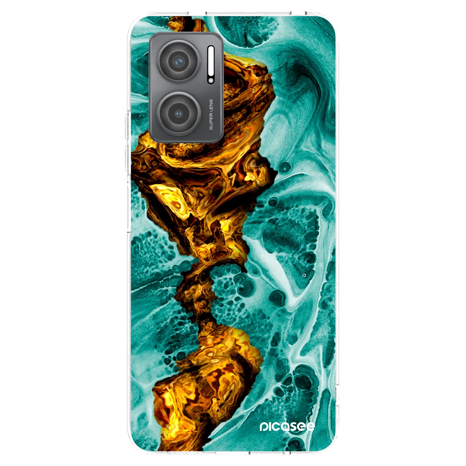 Picasee silikonový průhledný obal pro Xiaomi Redmi 10 5G - Goldsky