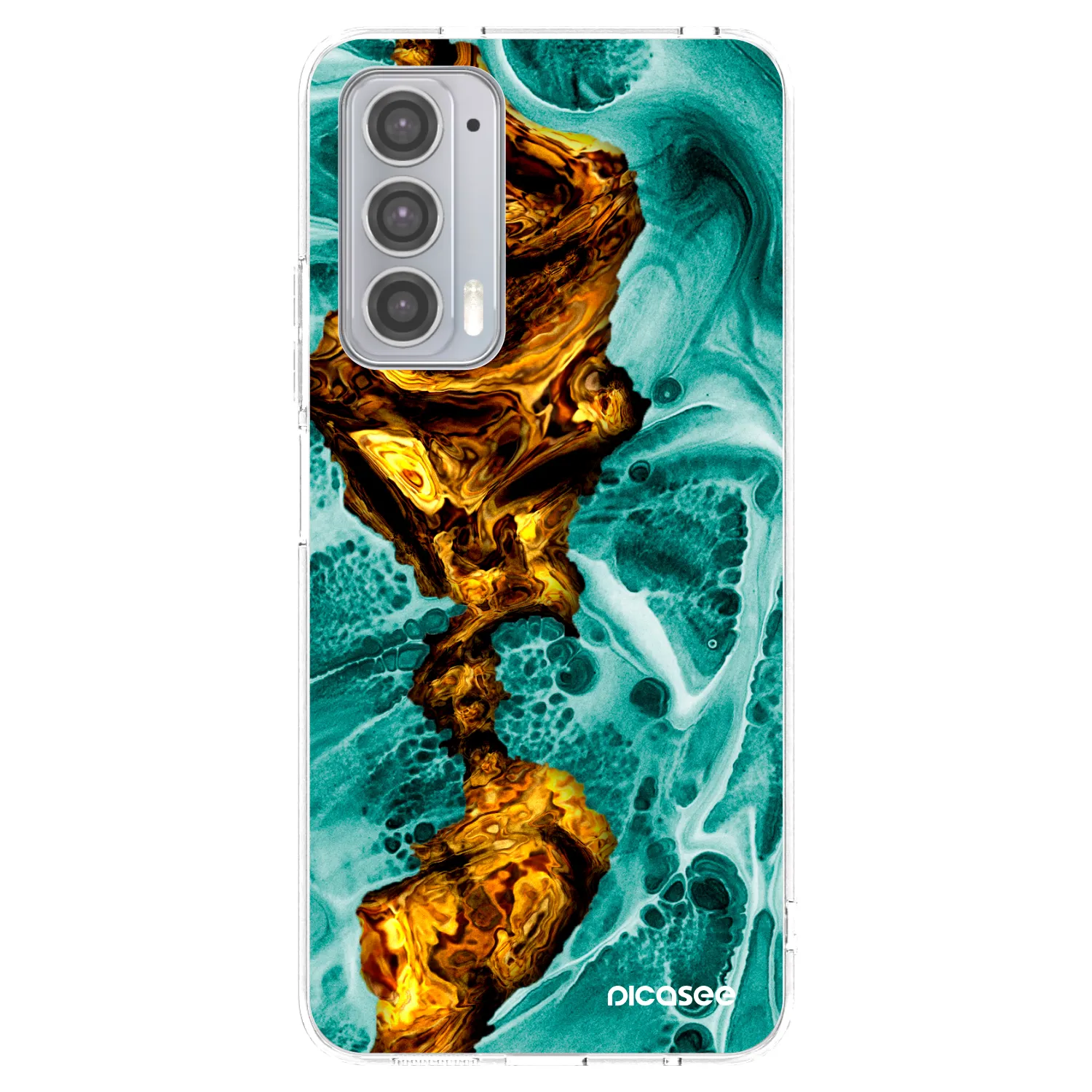 Picasee silikonový průhledný obal pro Motorola Edge 20 - Goldsky