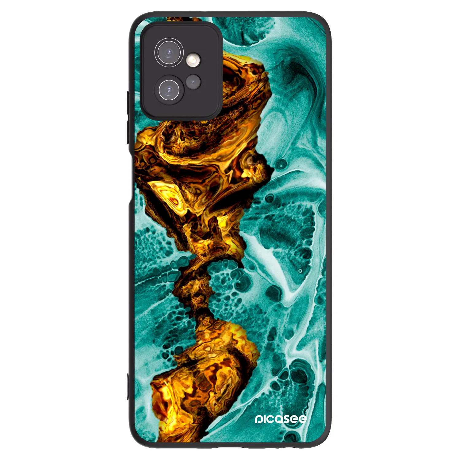 Picasee silikonový černý obal pro Motorola Moto G32 - Goldsky