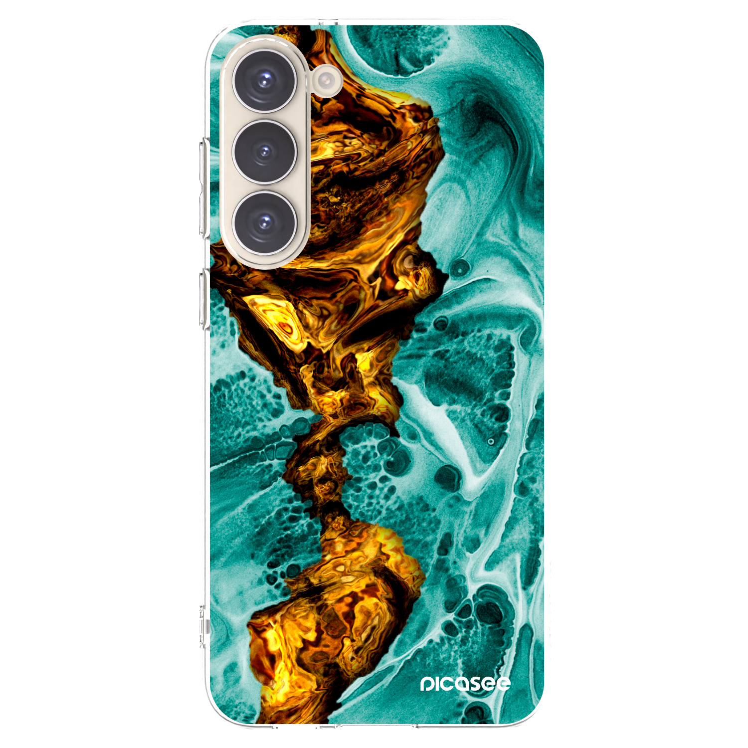 Picasee silikonový průhledný obal pro Samsung Galaxy S23+ 5G - Goldsky