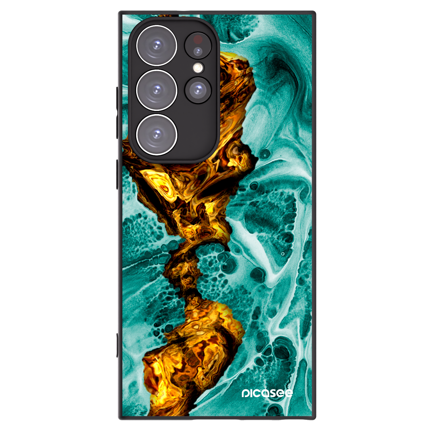 Picasee silikonový černý obal pro Samsung Galaxy S23 Ultra 5G - Goldsky