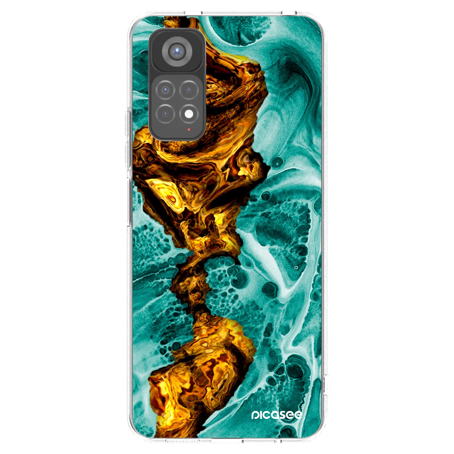 Picasee silikonový průhledný obal pro Xiaomi Redmi Note 11S 5G - Goldsky