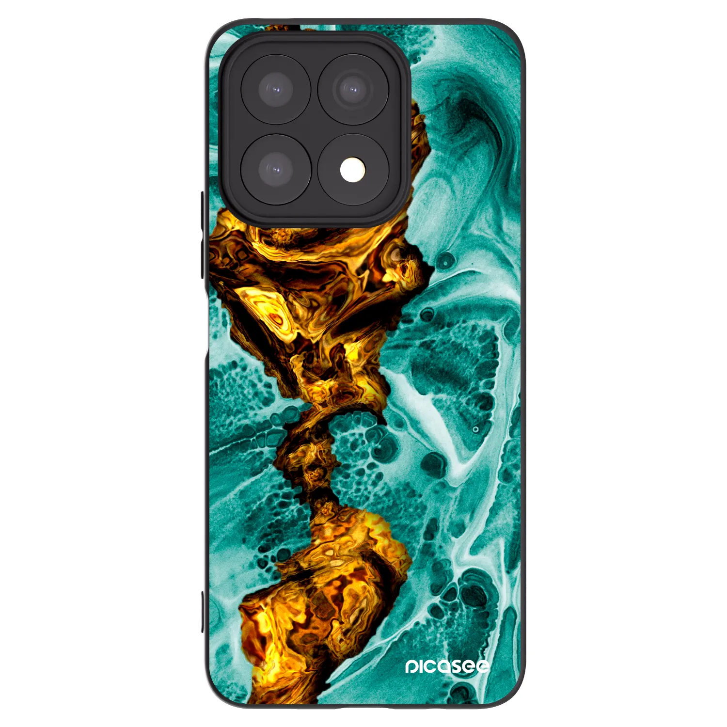 Picasee silikonový černý obal pro Honor X8a - Goldsky