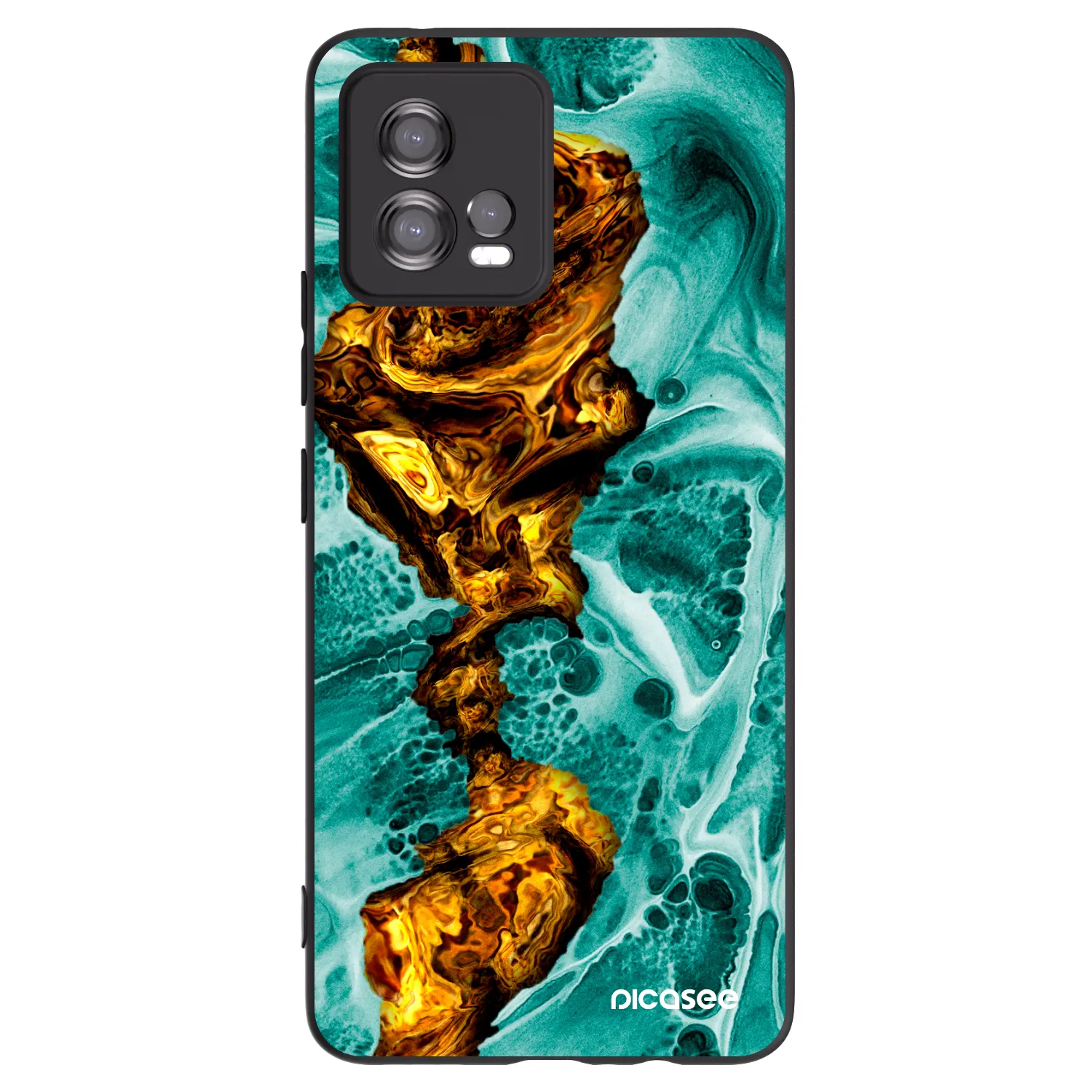 Picasee silikonový černý obal pro Motorola Moto G72 - Goldsky