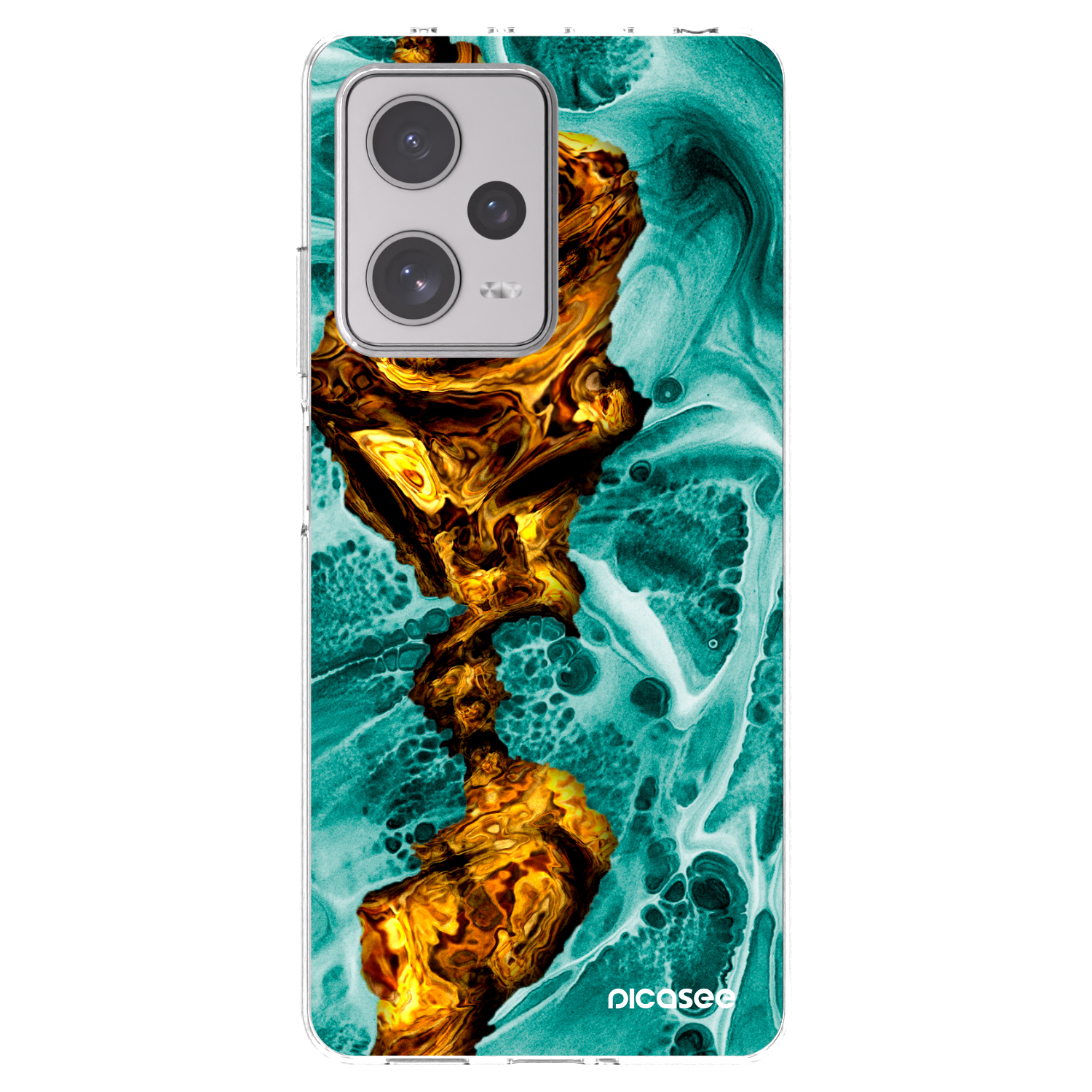 Picasee silikonový průhledný obal pro Xiaomi Redmi Note 12 Pro+ 5G - Goldsky