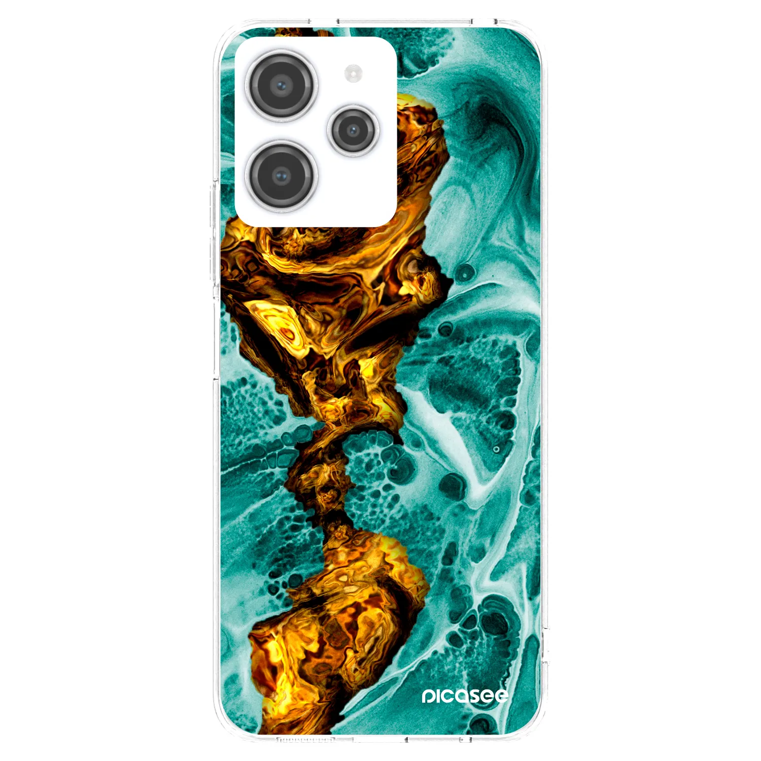 Picasee silikonový průhledný obal pro Xiaomi Redmi 12 4G - Goldsky